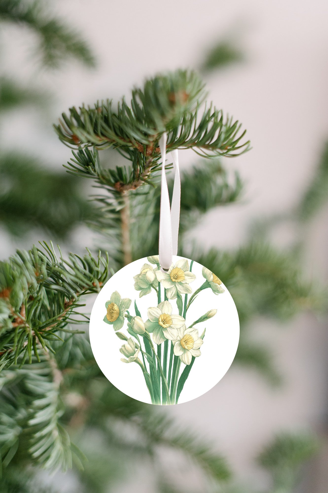 Flower Christmas Ornament, Daffodil Narcissus Gift