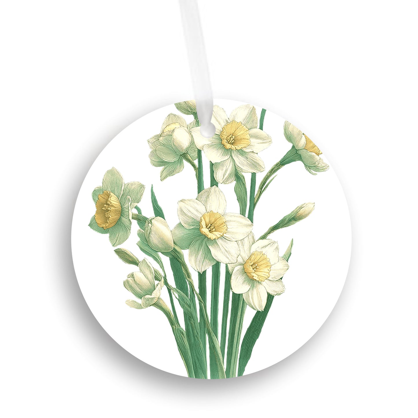 Flower Christmas Ornament, Daffodil Narcissus Gift