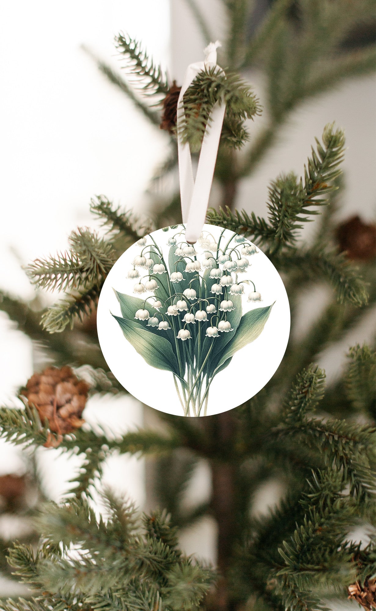 Lily of the Valley Christmas Tree Ornament, Flower Gift