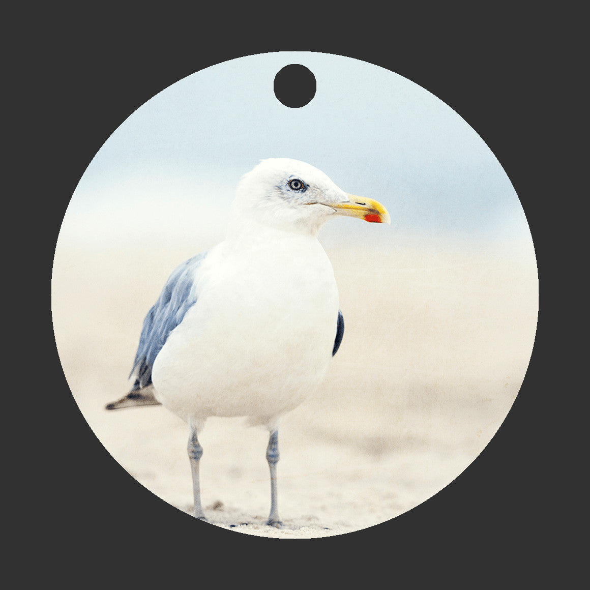 Seagull Beach Ornament, Coastal Christmas Tree