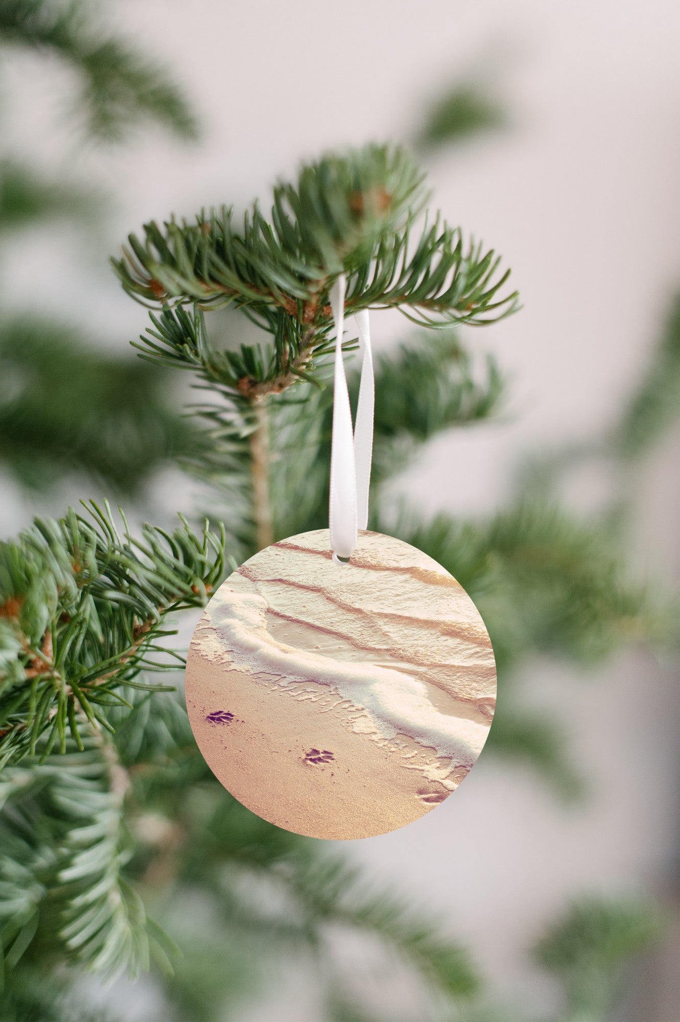 Dog Lover Christmas Ornament, Beach Ocean Gift