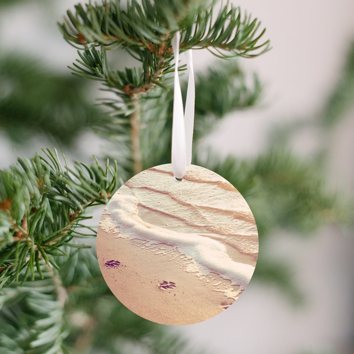 Dog Lover Christmas Ornament, Beach Ocean Gift