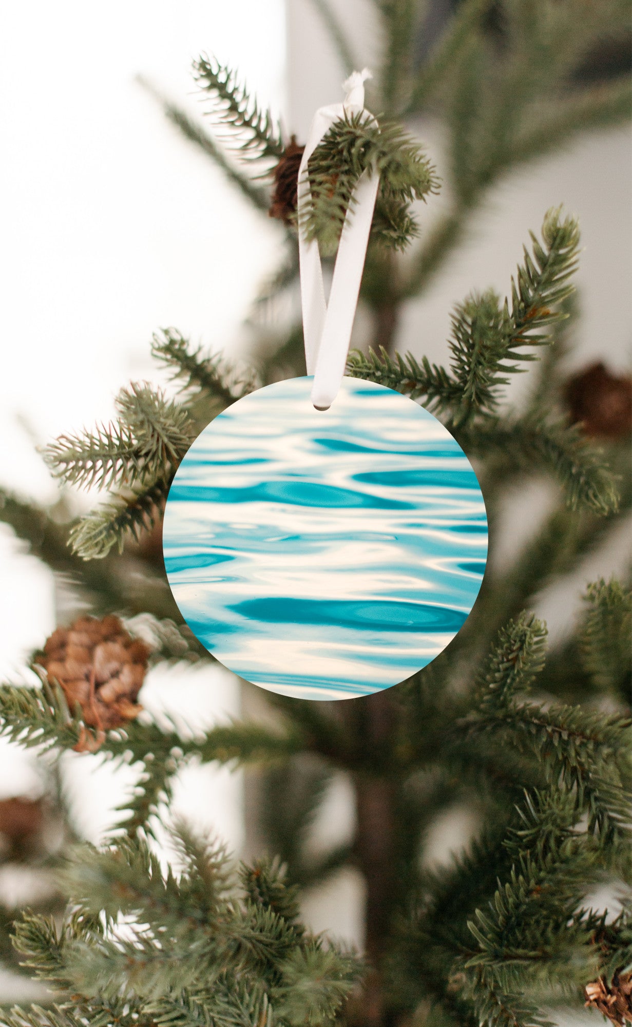 Ocean Water Christmas Ornament, Ocean Lover Gift