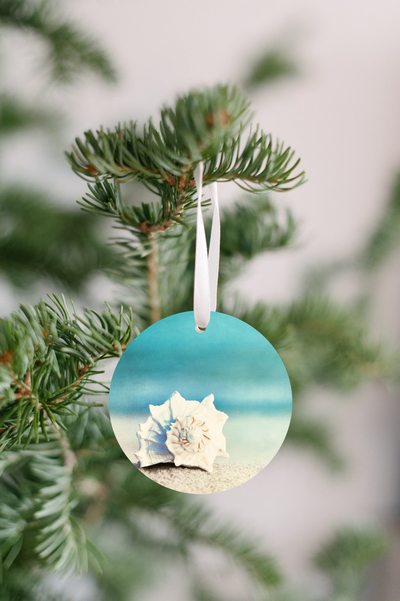 Seashell Christmas Tree Ornament, Beach Lover Gift