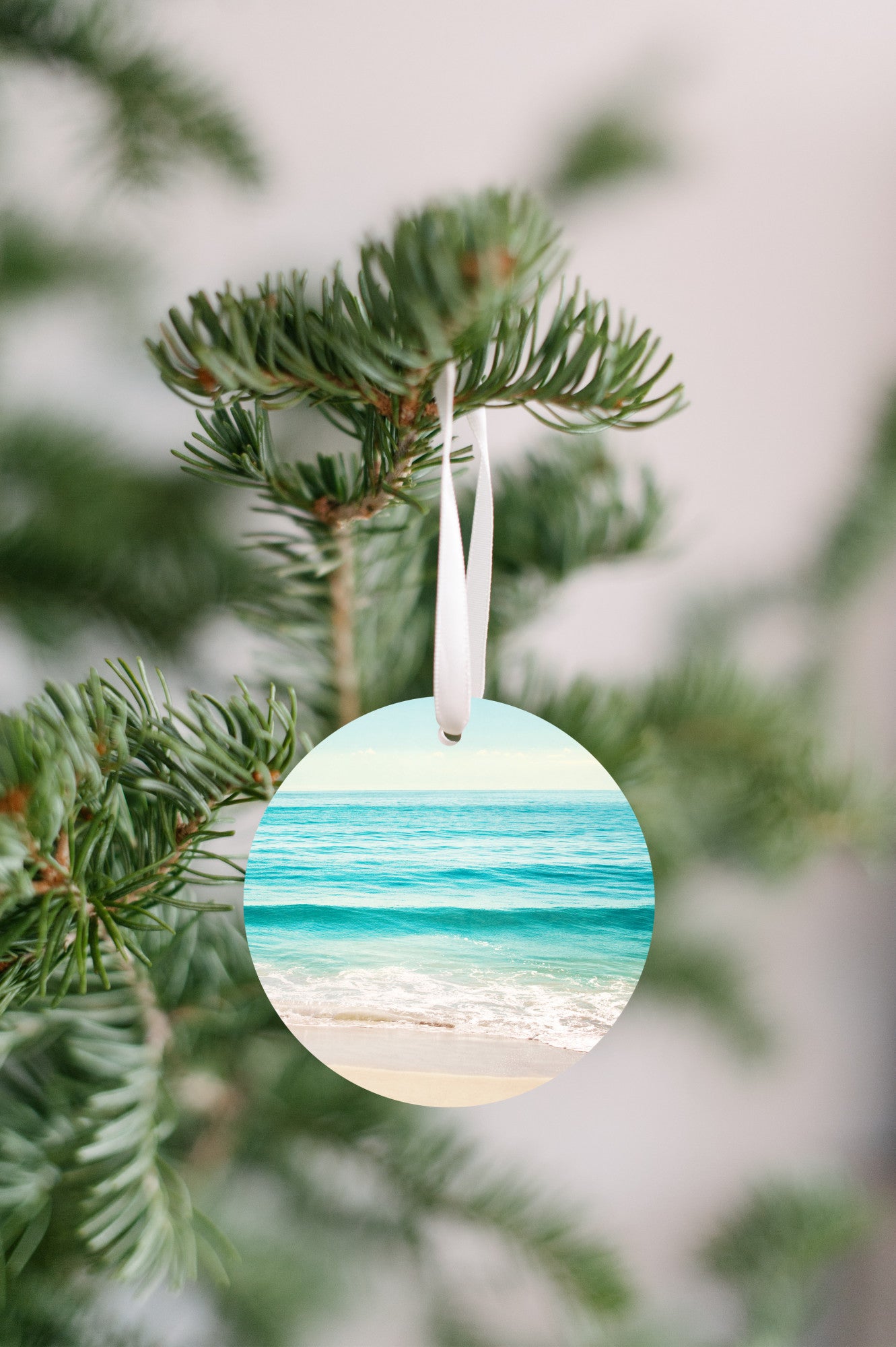 Ocean Christmas Tree Ornament, Beach Lover Gift