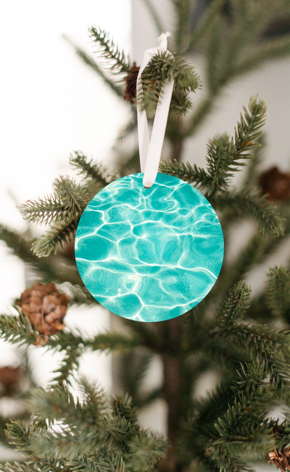 Ocean Water Ornament, Beach Photography Gift
