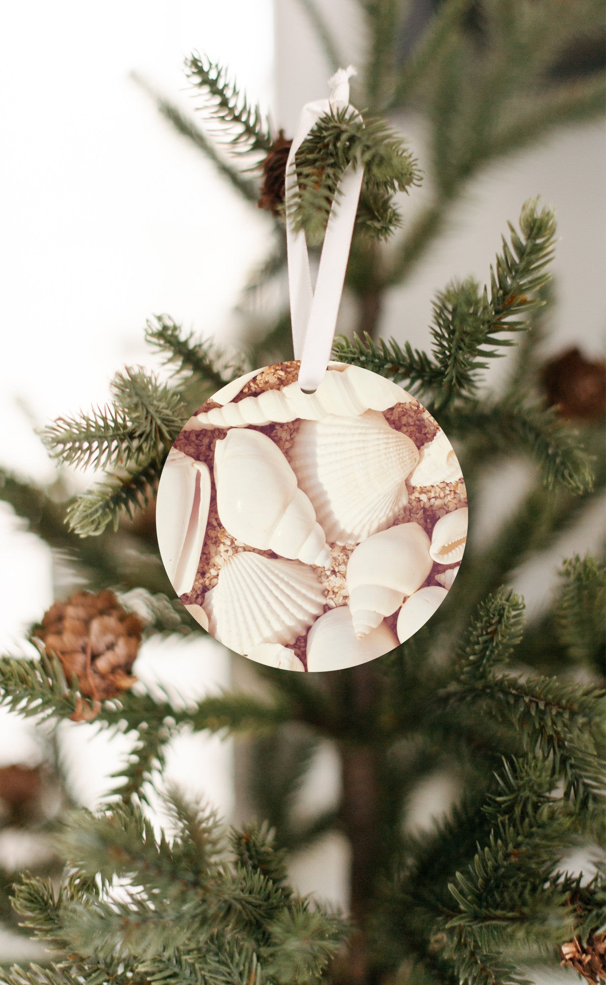 Seashell Beach Ornament, Shells Coastal Gift