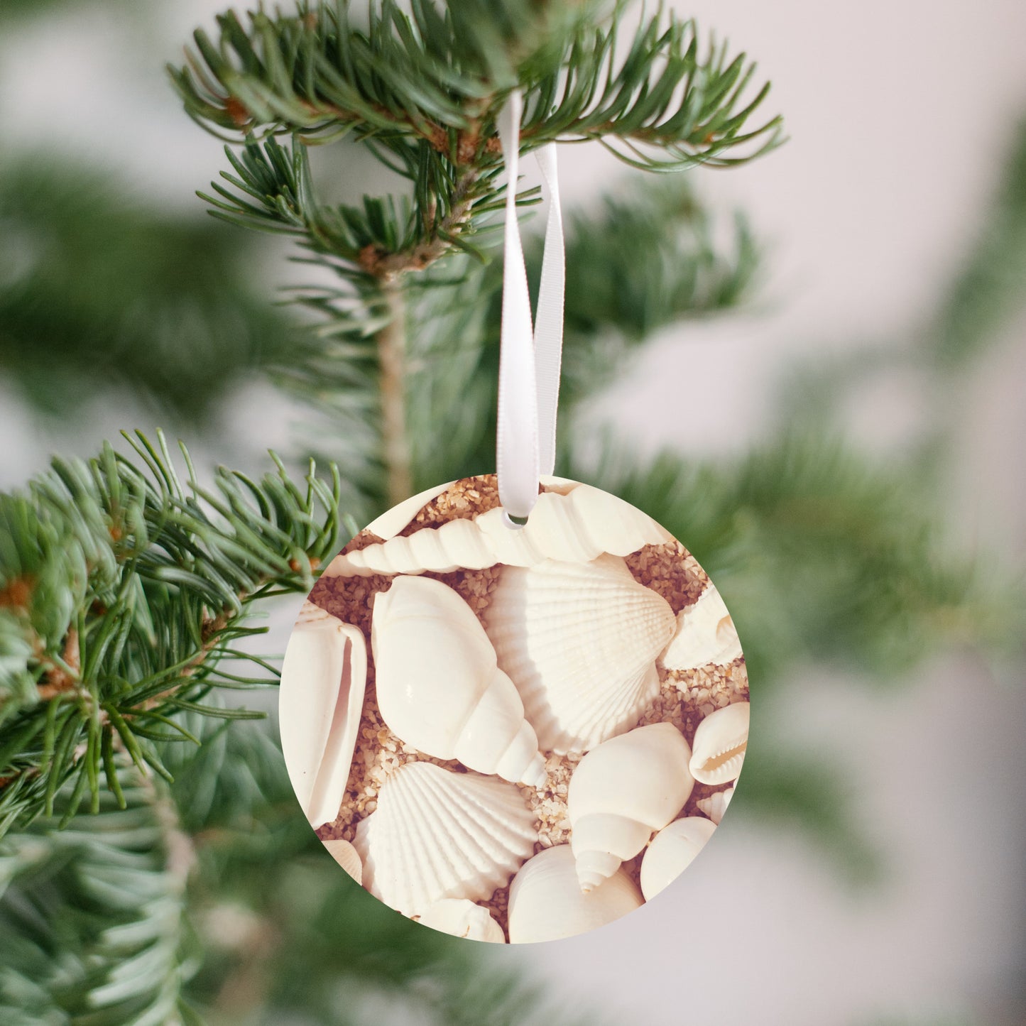 Seashell Beach Ornament, Shells Coastal Gift