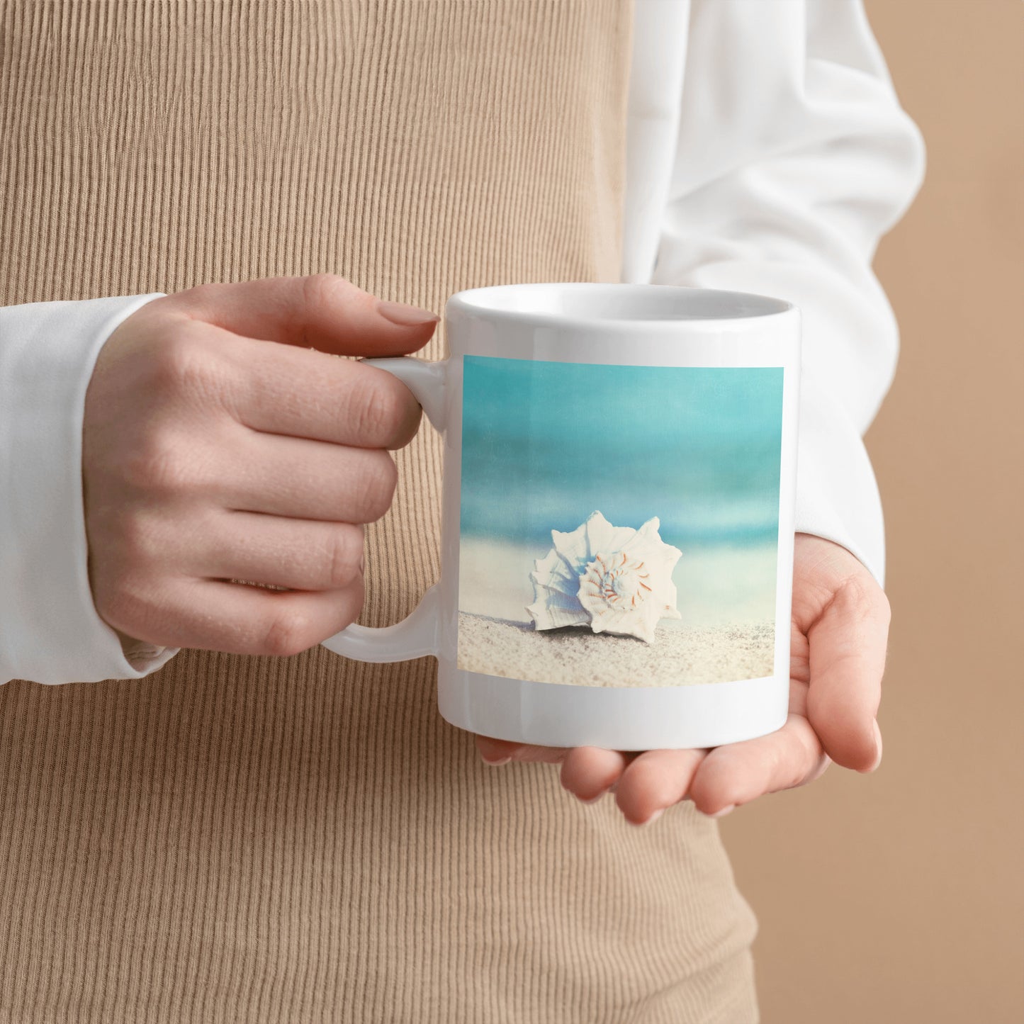 Beach Seashell Mug, Shell Mugs