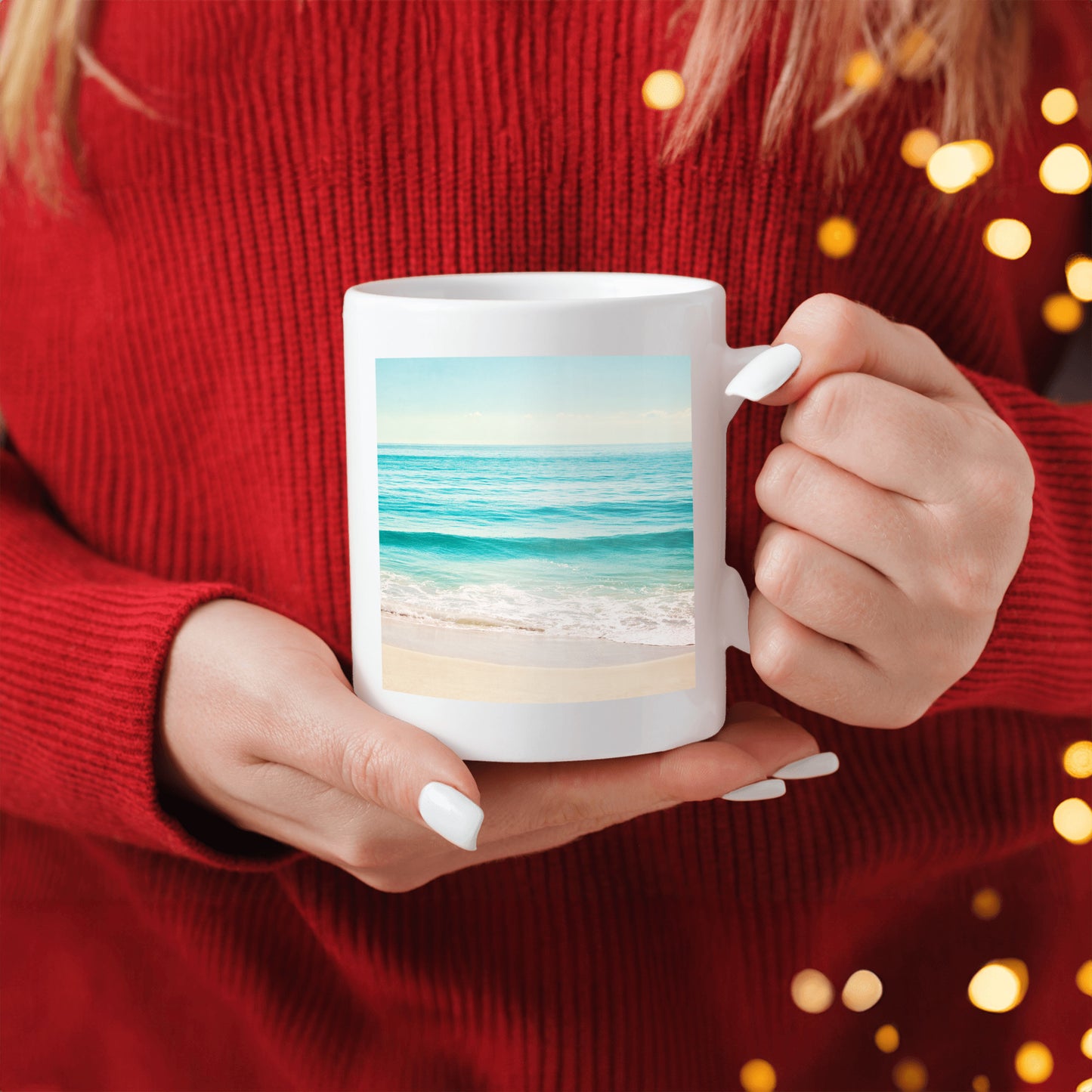 Ocean Seascape Mug, Beach Photography Drinkware