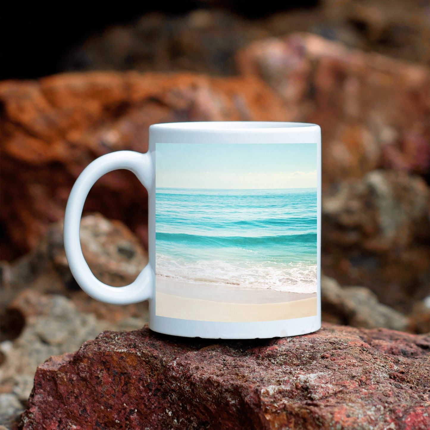 Ocean Seascape Mug, Beach Photography Drinkware