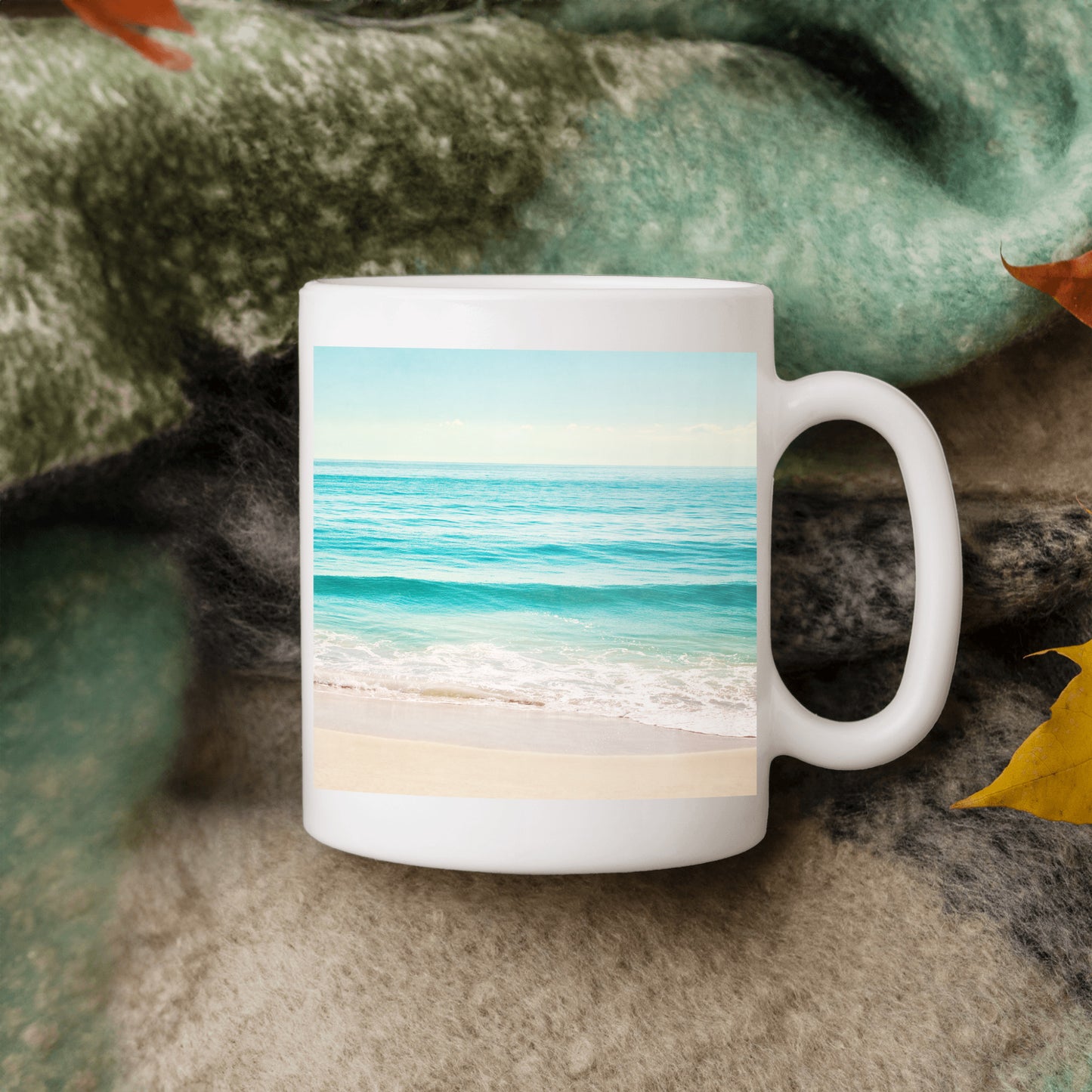Ocean Seascape Mug, Beach Photography Drinkware