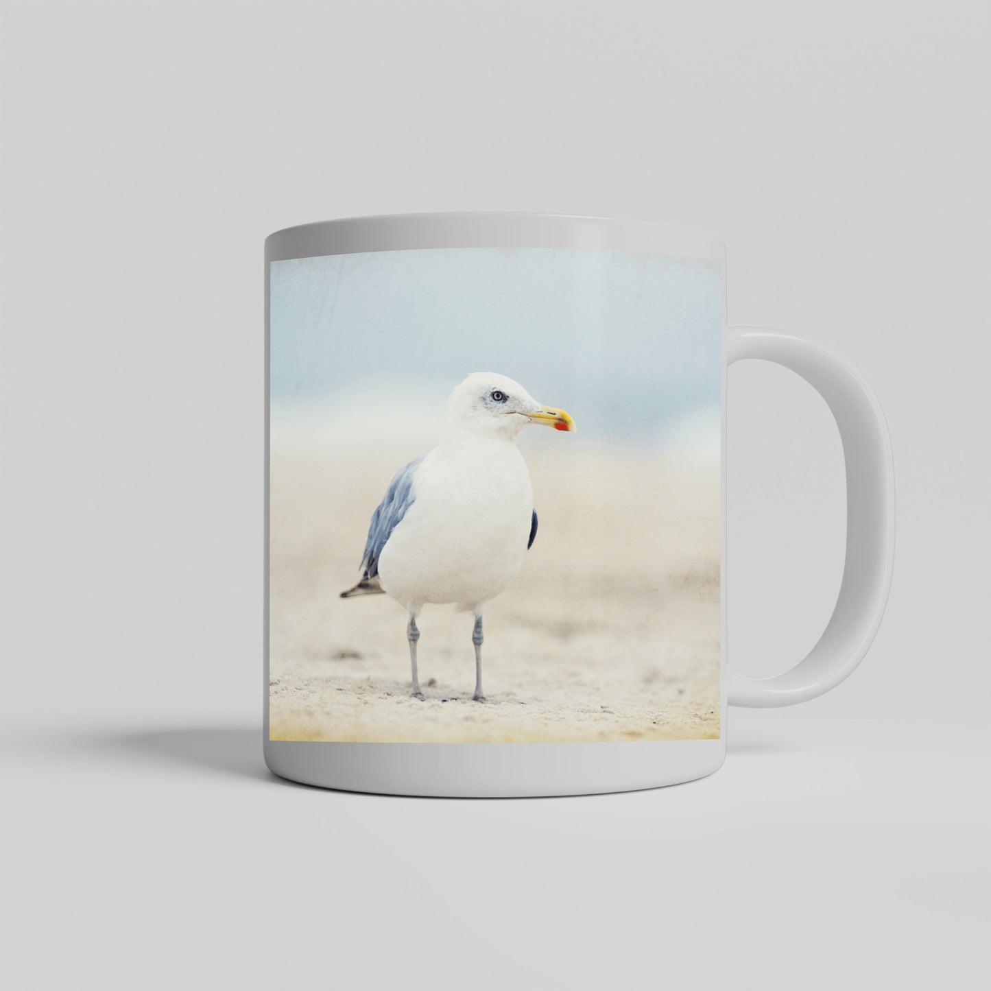 Seagull Beach Mug, Ocean Birds Gift Drinkware