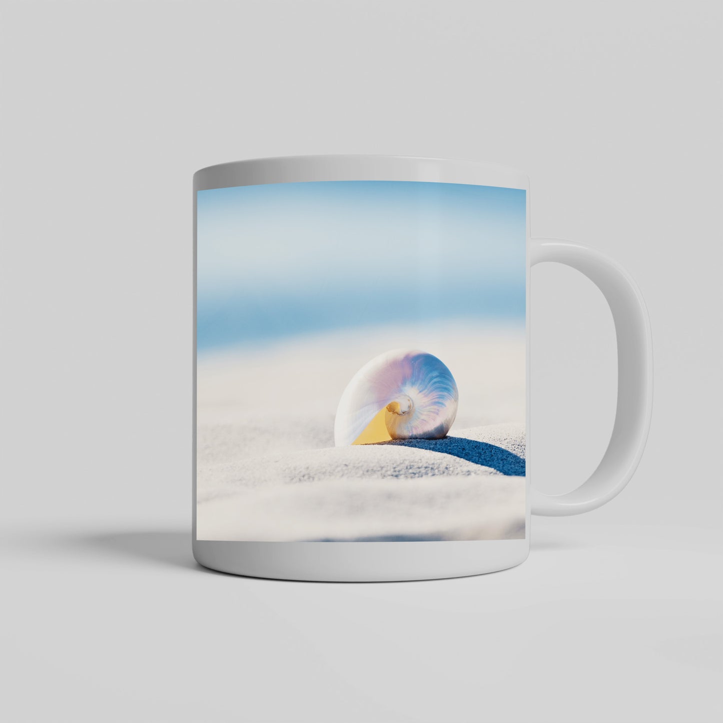Nautilus Seashell Mug, Beach Shell Mugs