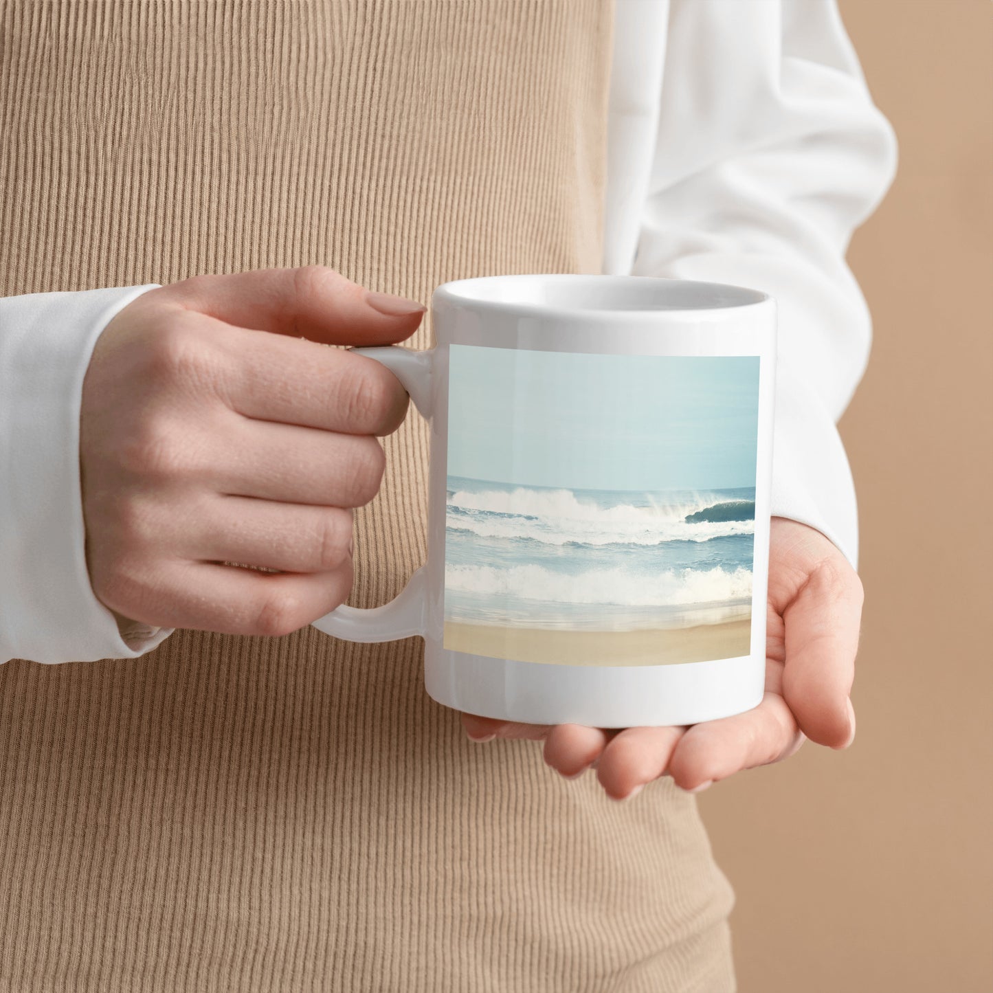 Ocean Beach Mug, Seashore Drinkware Gift