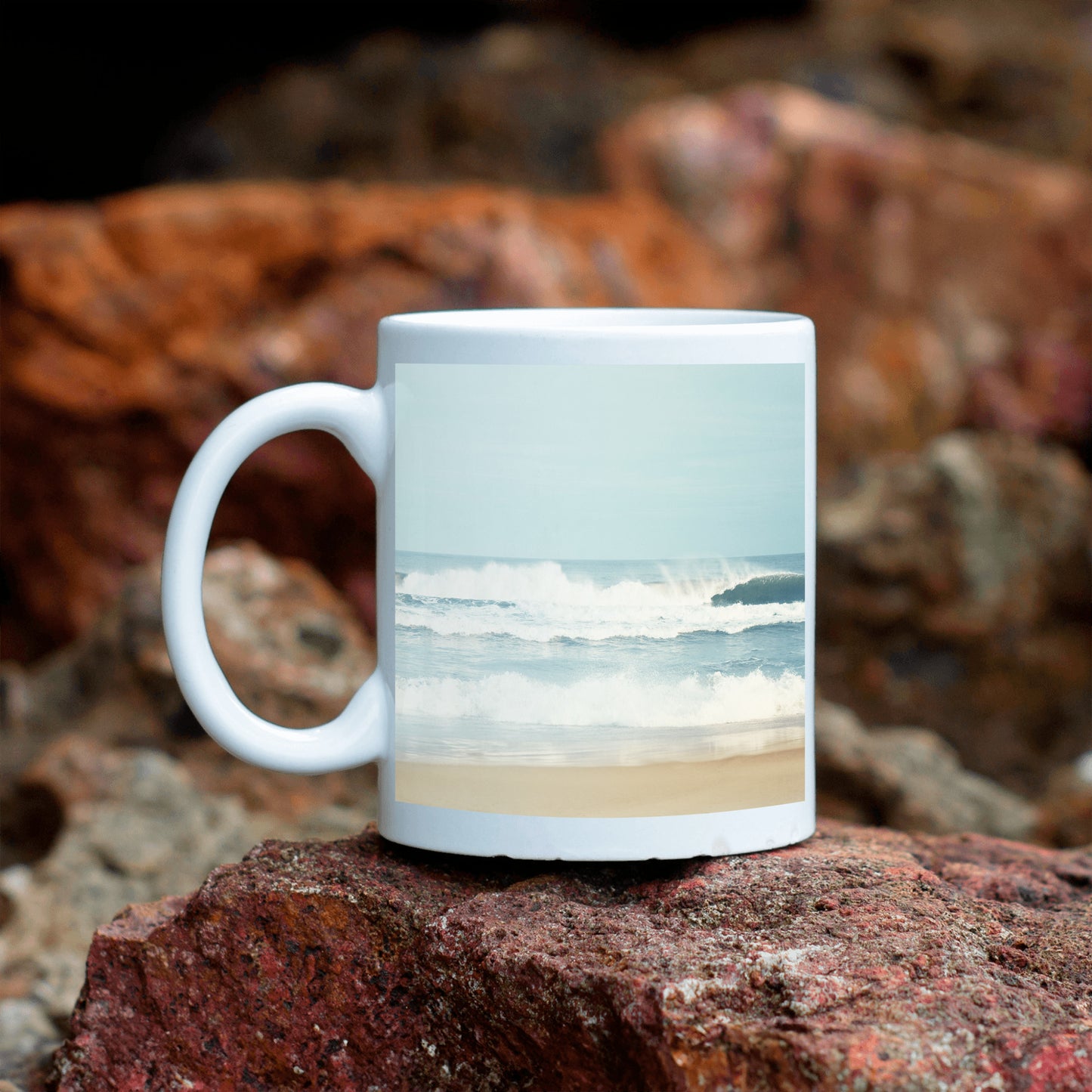 Ocean Beach Mug, Seashore Drinkware Gift