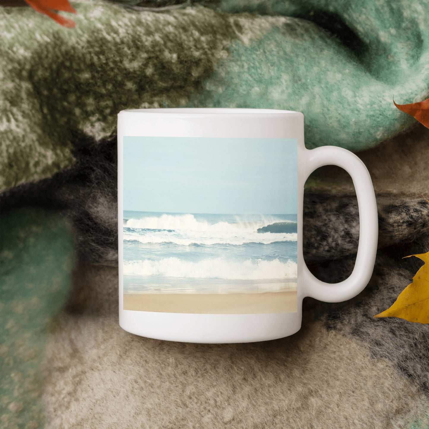 Ocean Beach Mug, Seashore Drinkware Gift