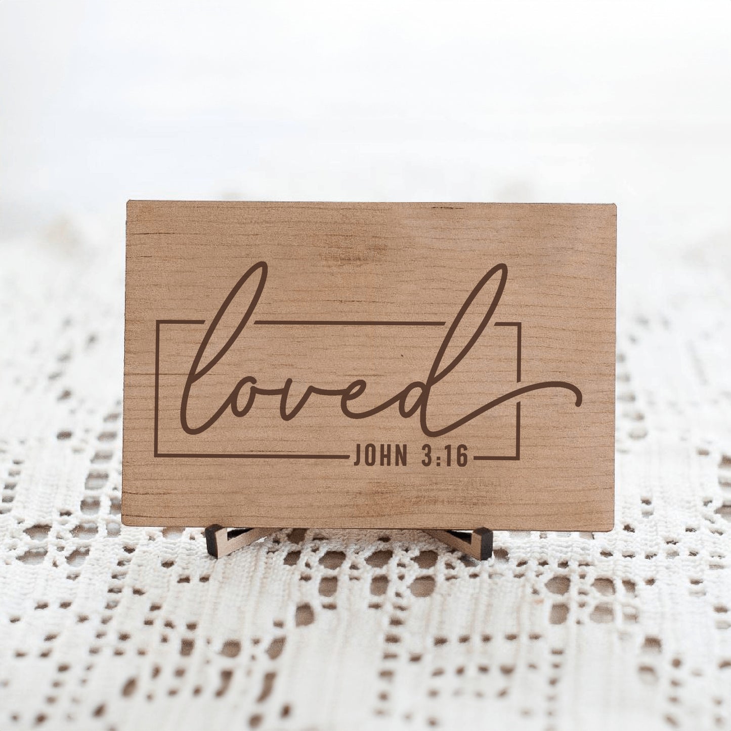 Bible Verse Wooden Sign, Postcard Gift