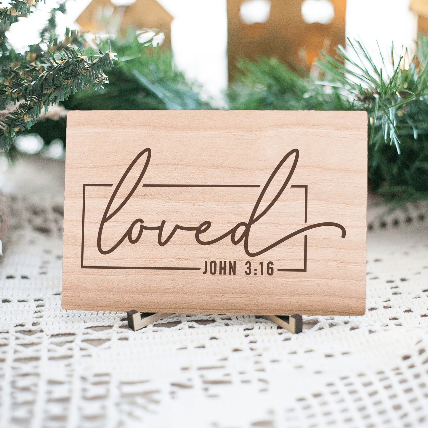 Bible Verse Wooden Sign, Postcard Gift