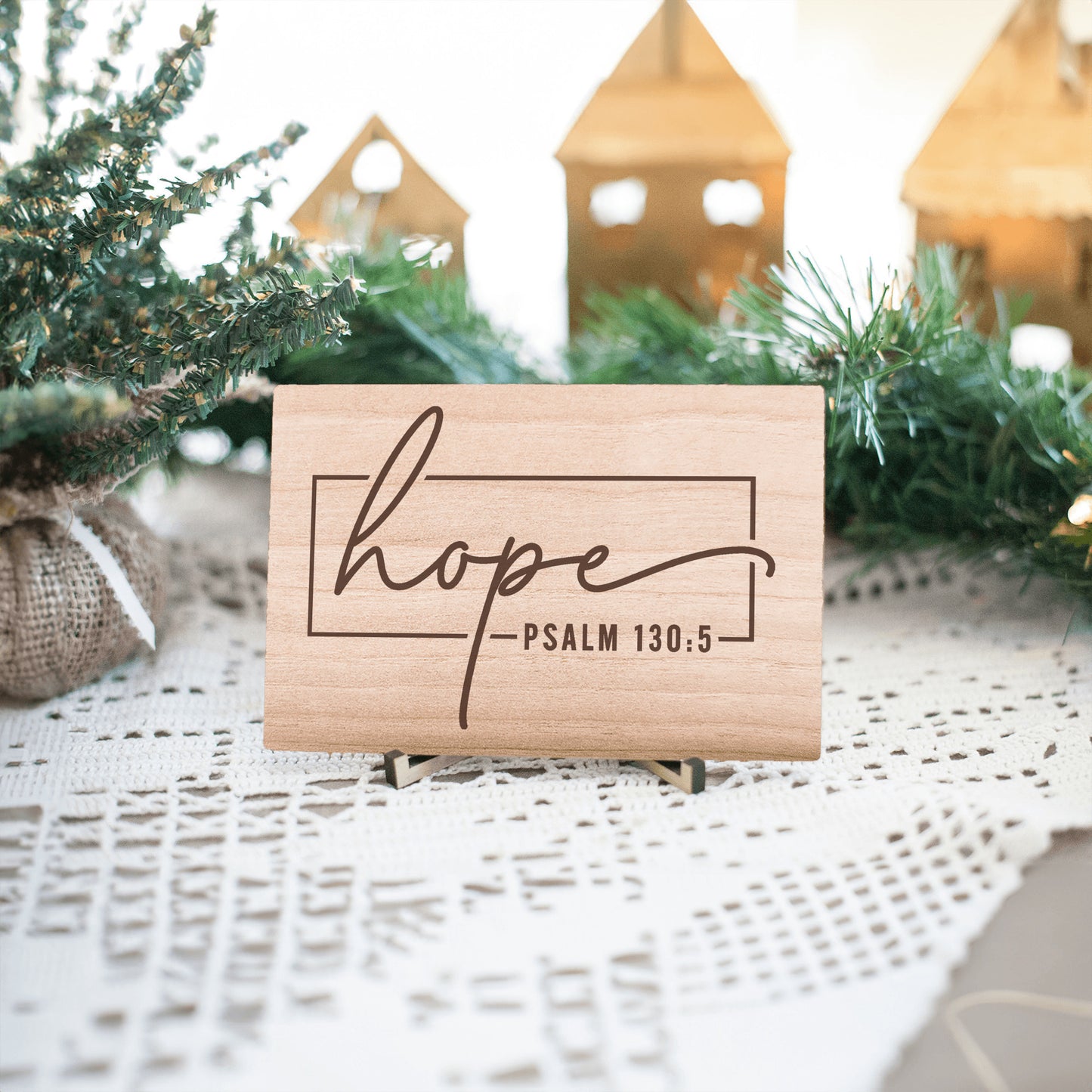 Bible Verse Wooden Sign, Hope Gift