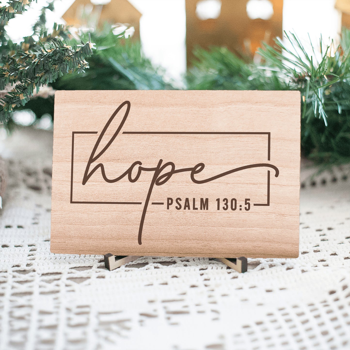 Bible Verse Wooden Sign, Hope Gift