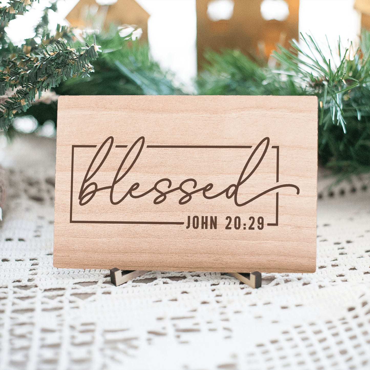 Christian Wood Sign, Bible Verse Gift