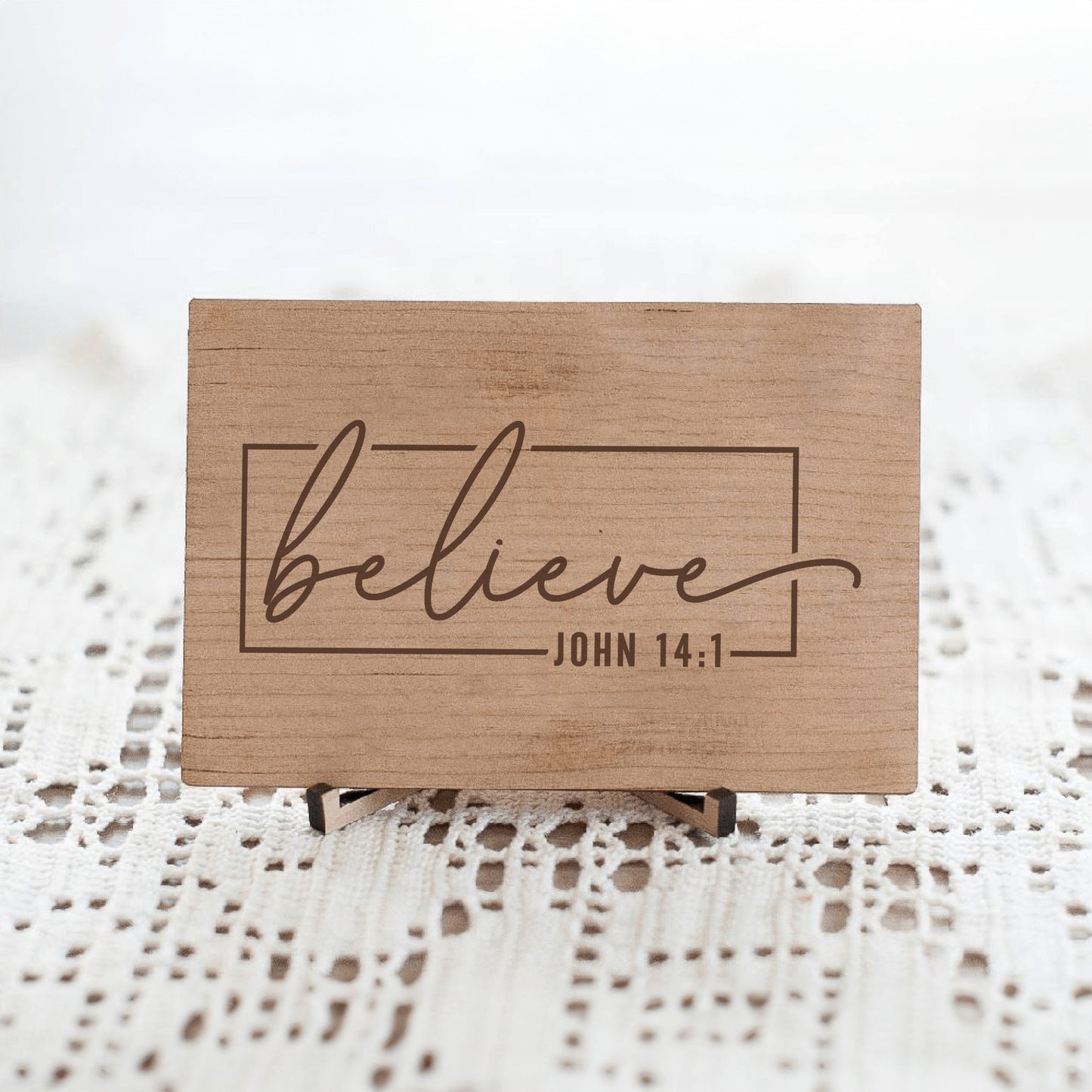 Christian Gift, Believe Wooden Sign