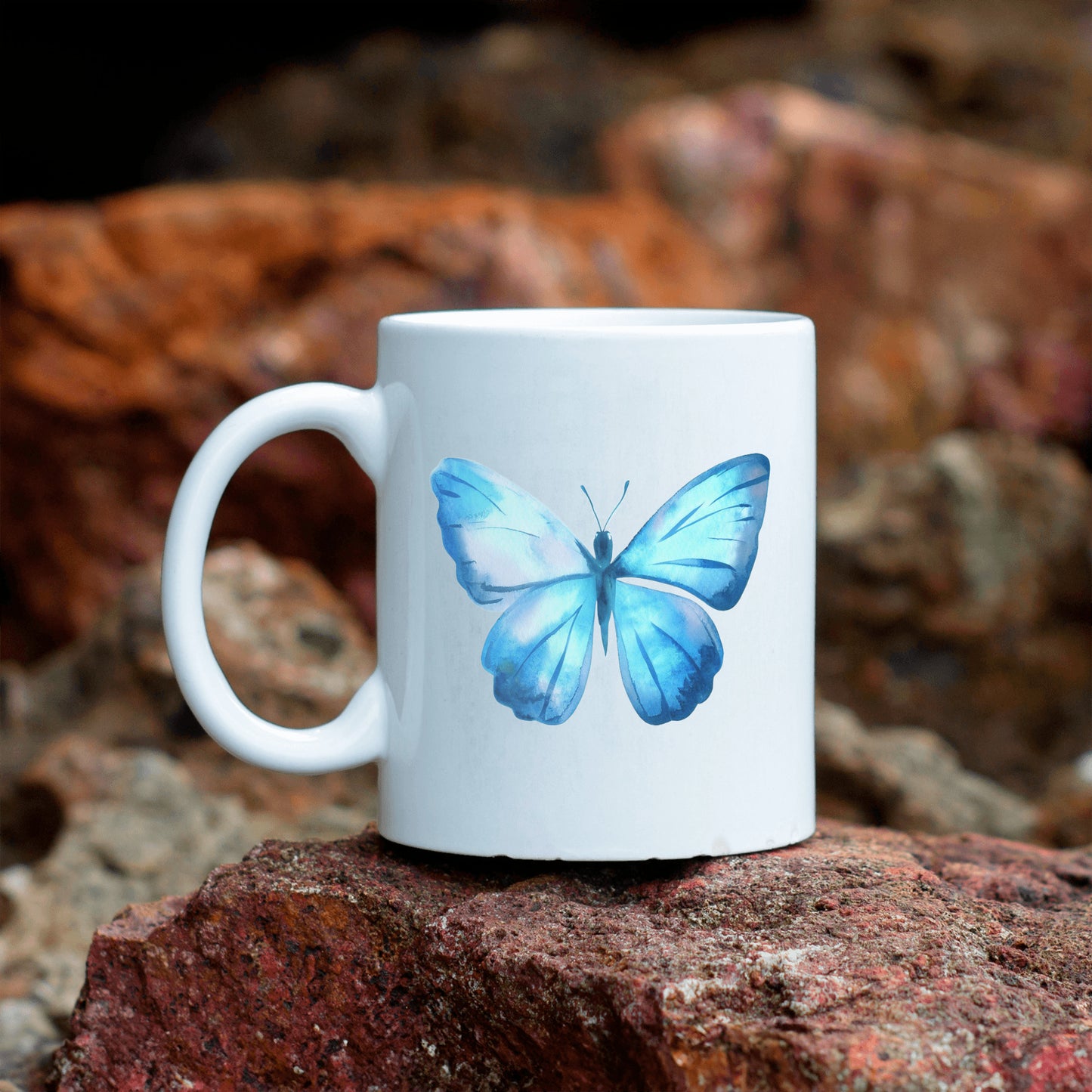 Butterfly Mug Gift, Blue Wings Butterflies