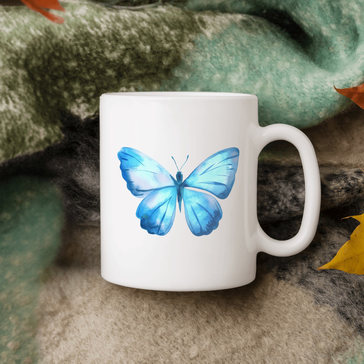 Butterfly Mug Gift, Blue Wings Butterflies