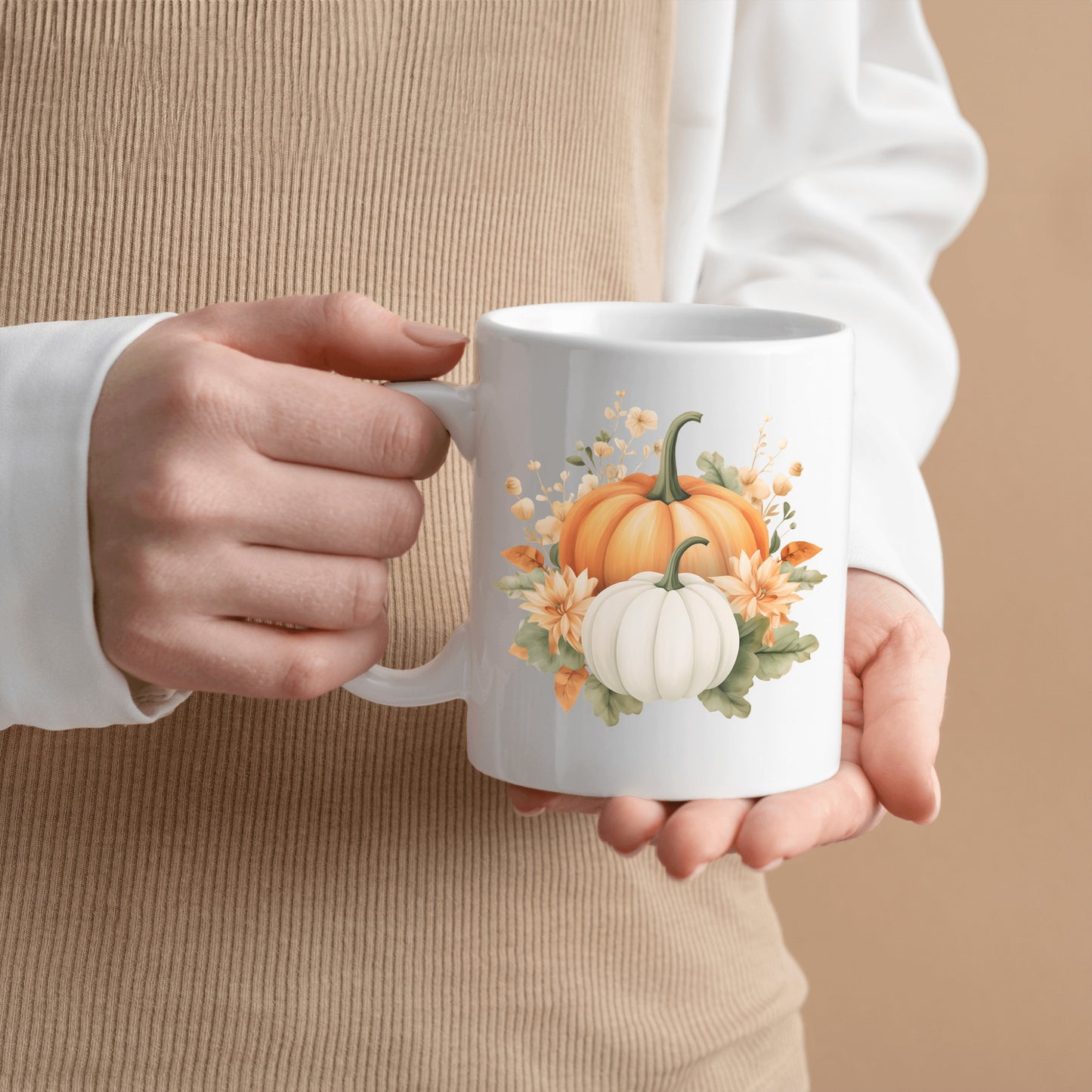 Fall Pumpkin Mug, Autumn Gift