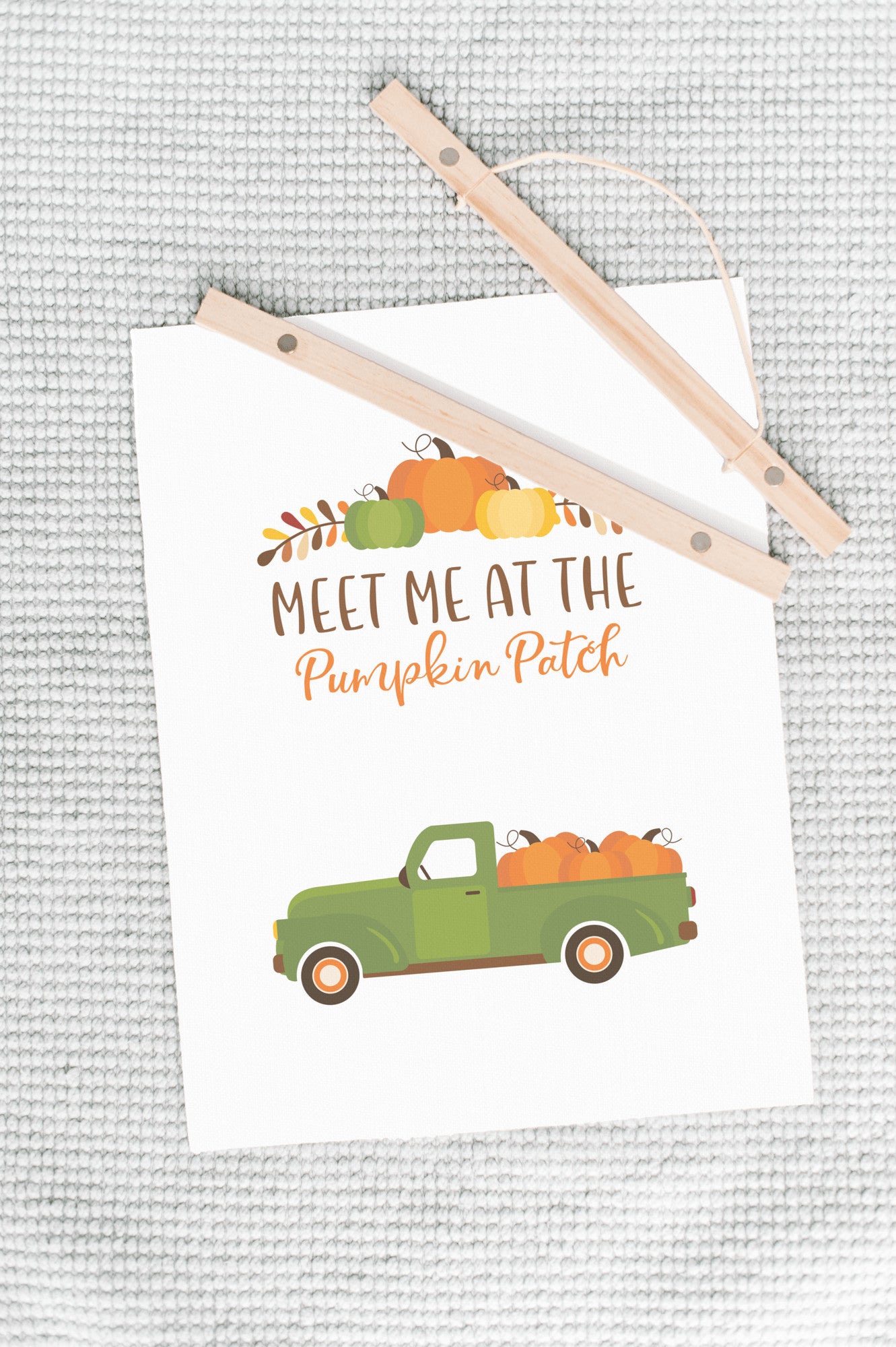 Autumn Pumpkin Wall Art, Orange Fall Decor