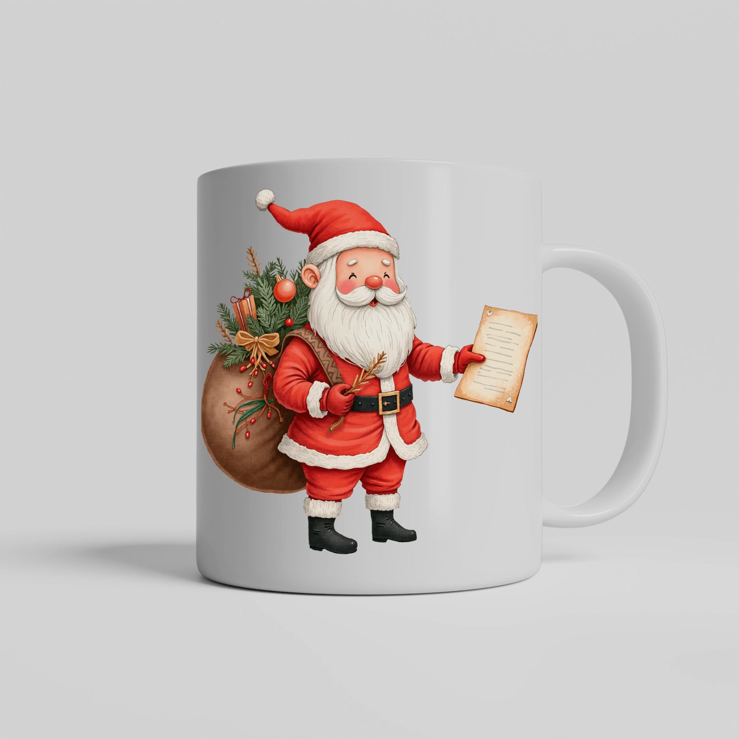Santa Claus Mug, Christmas Holiday Decor