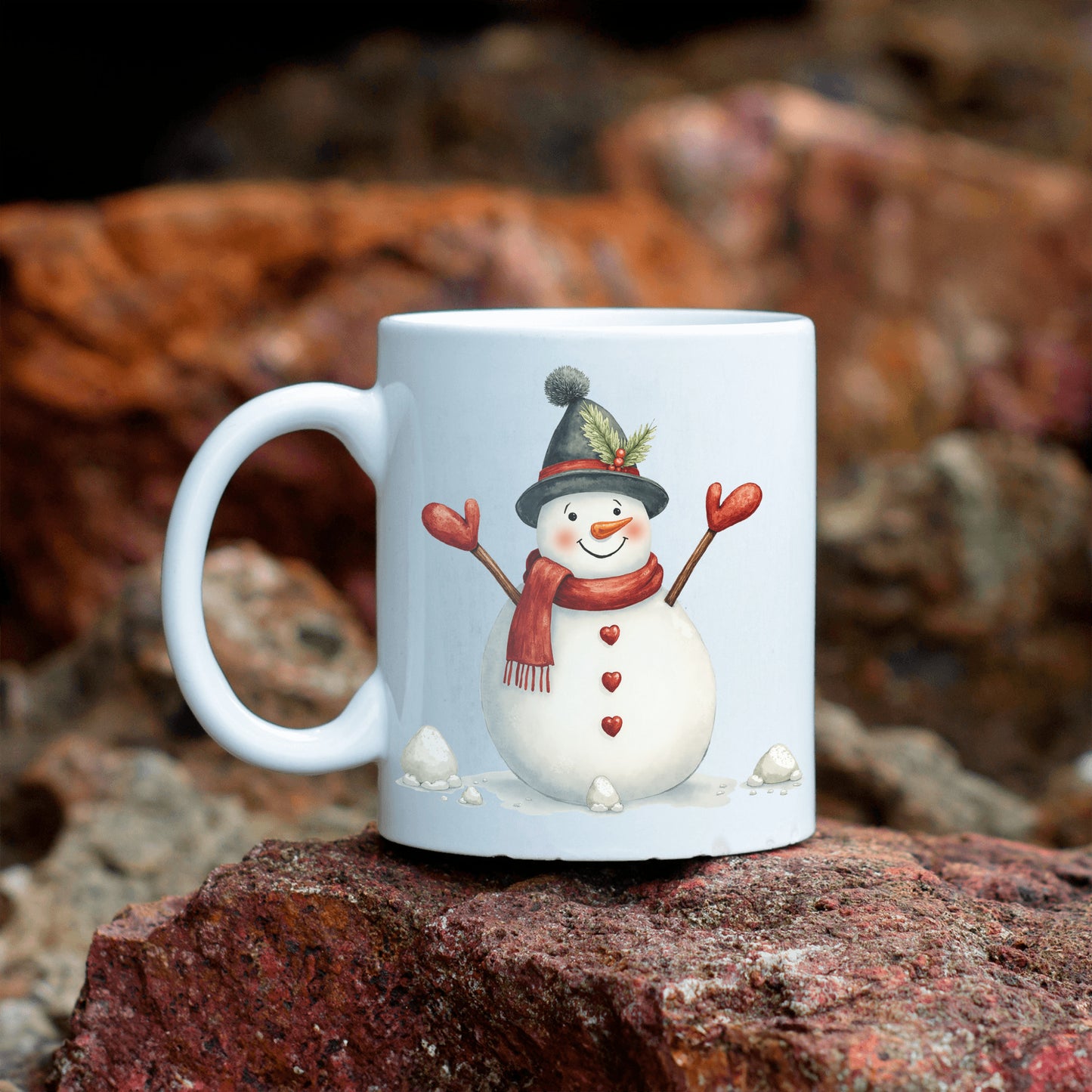 Snowman Christmas Mug, Holiday Gift