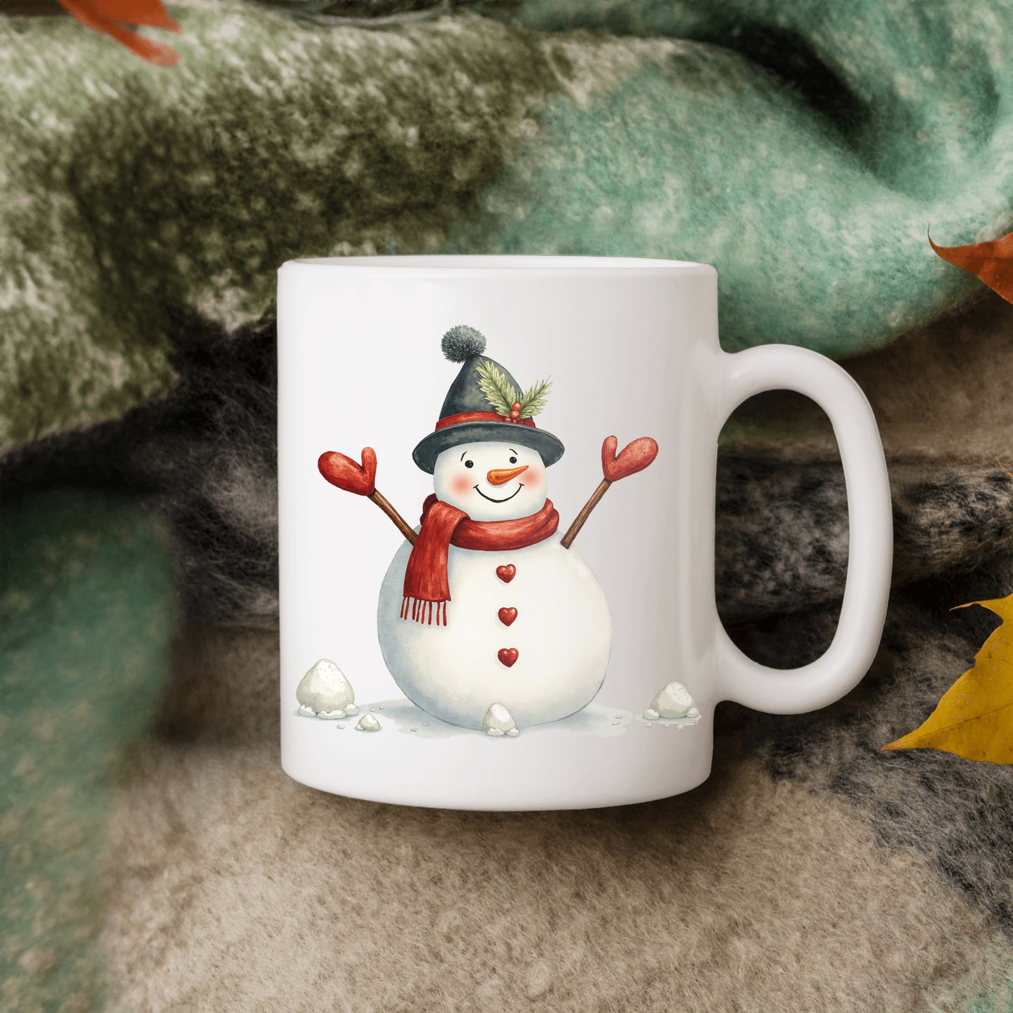 Snowman Christmas Mug, Holiday Gift