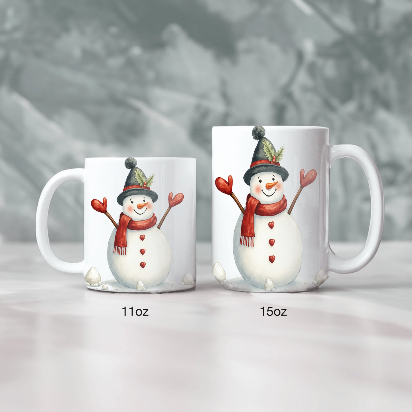 Snowman Christmas Mug, Holiday Gift