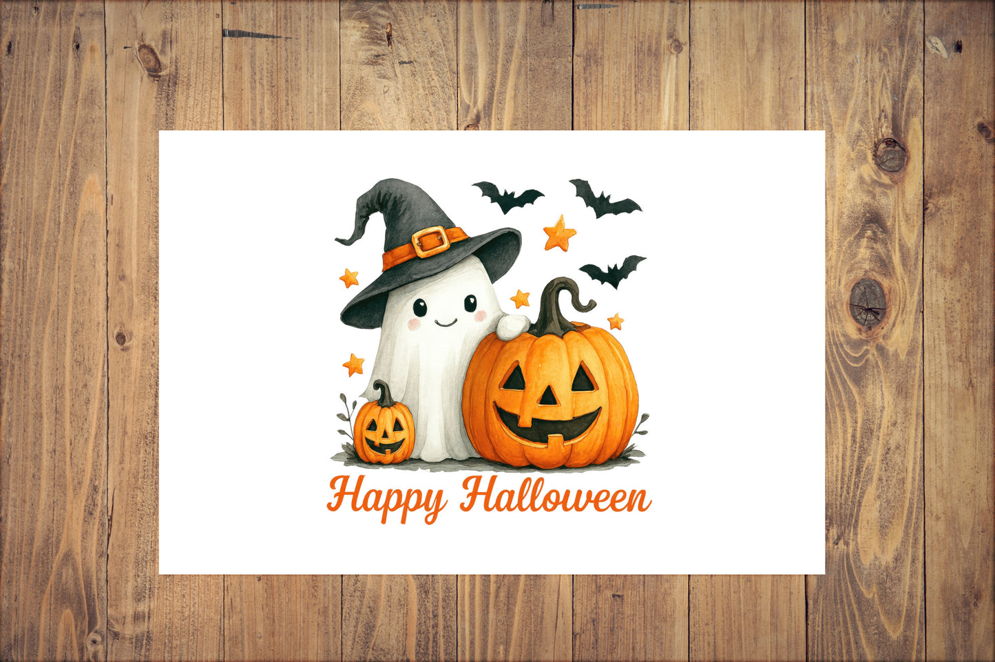 Happy Halloween Sign - Ghost Decor Wall Art