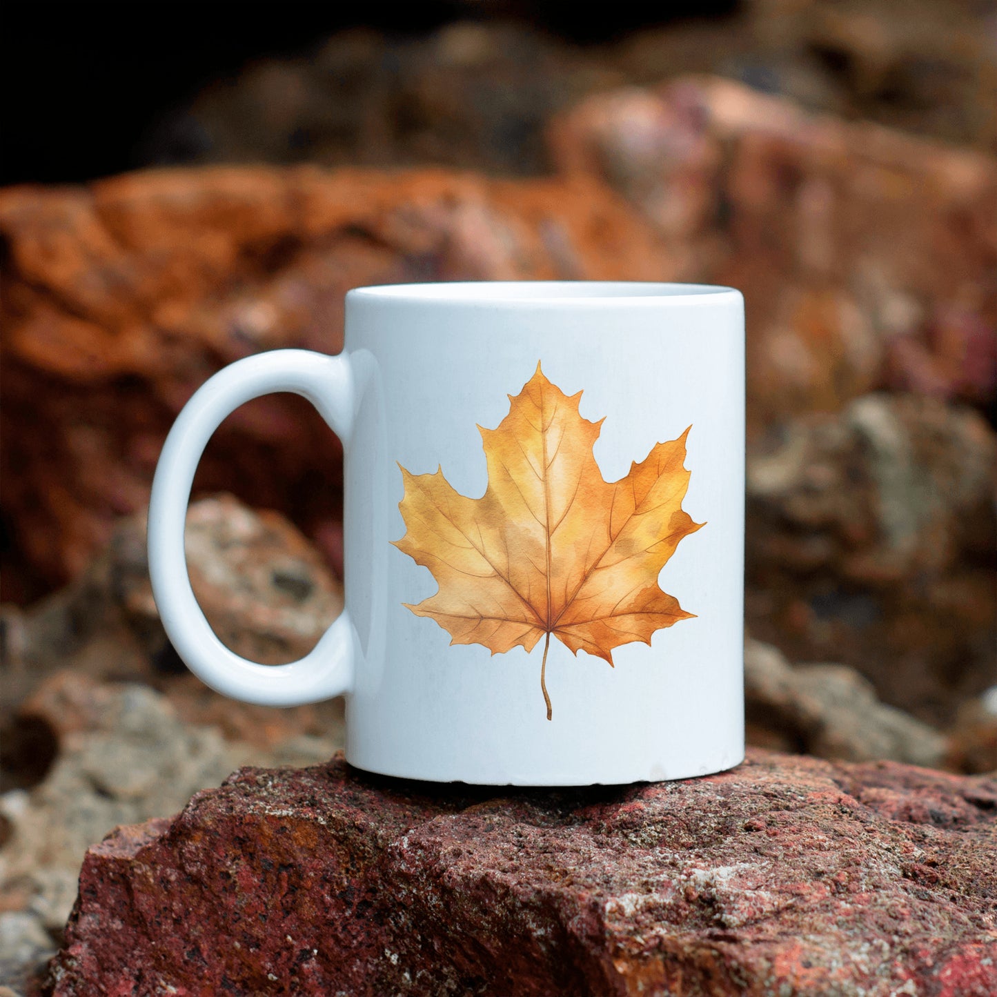 Autumn Fall Mug, Thanksgiving Leaf