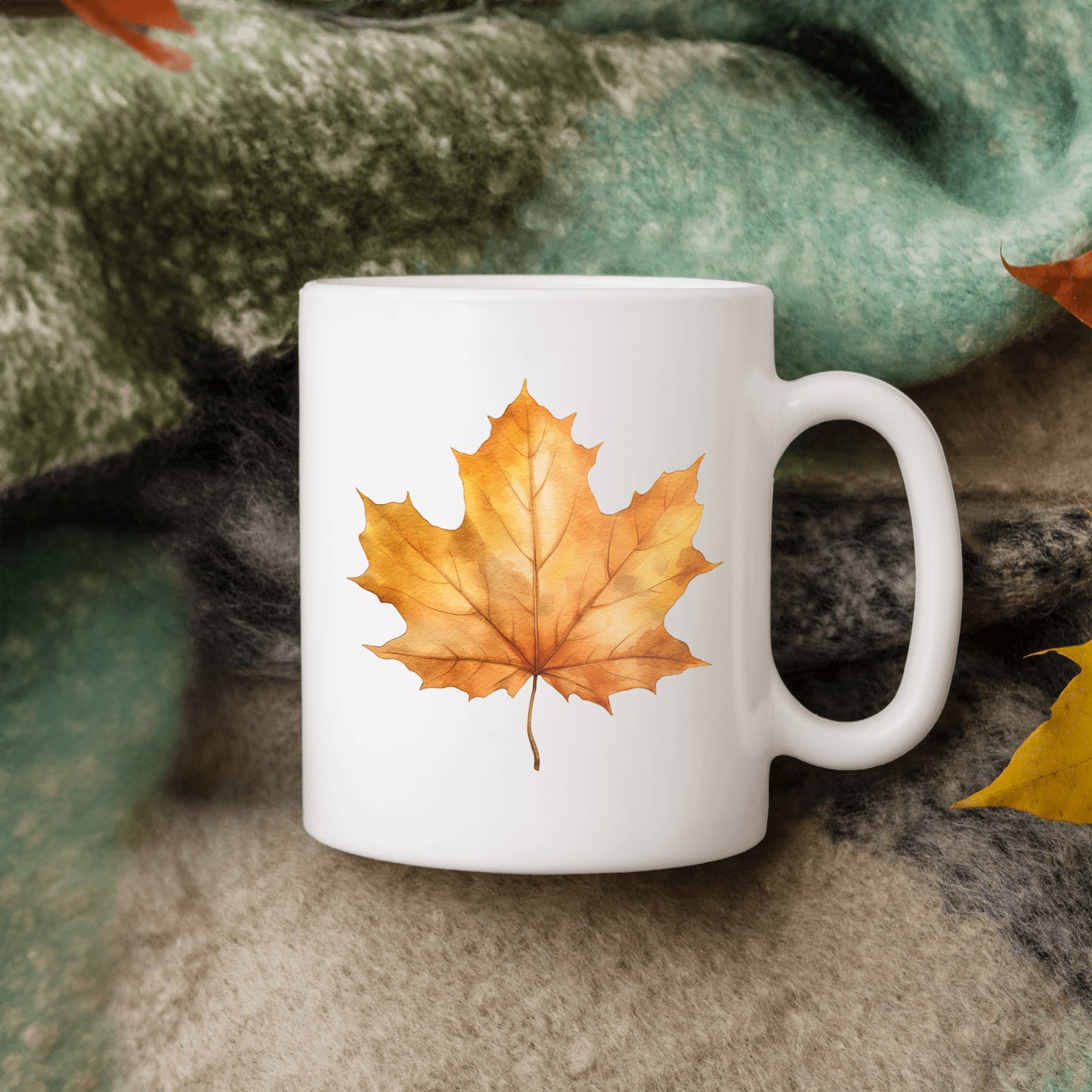 Autumn Fall Mug, Thanksgiving Leaf