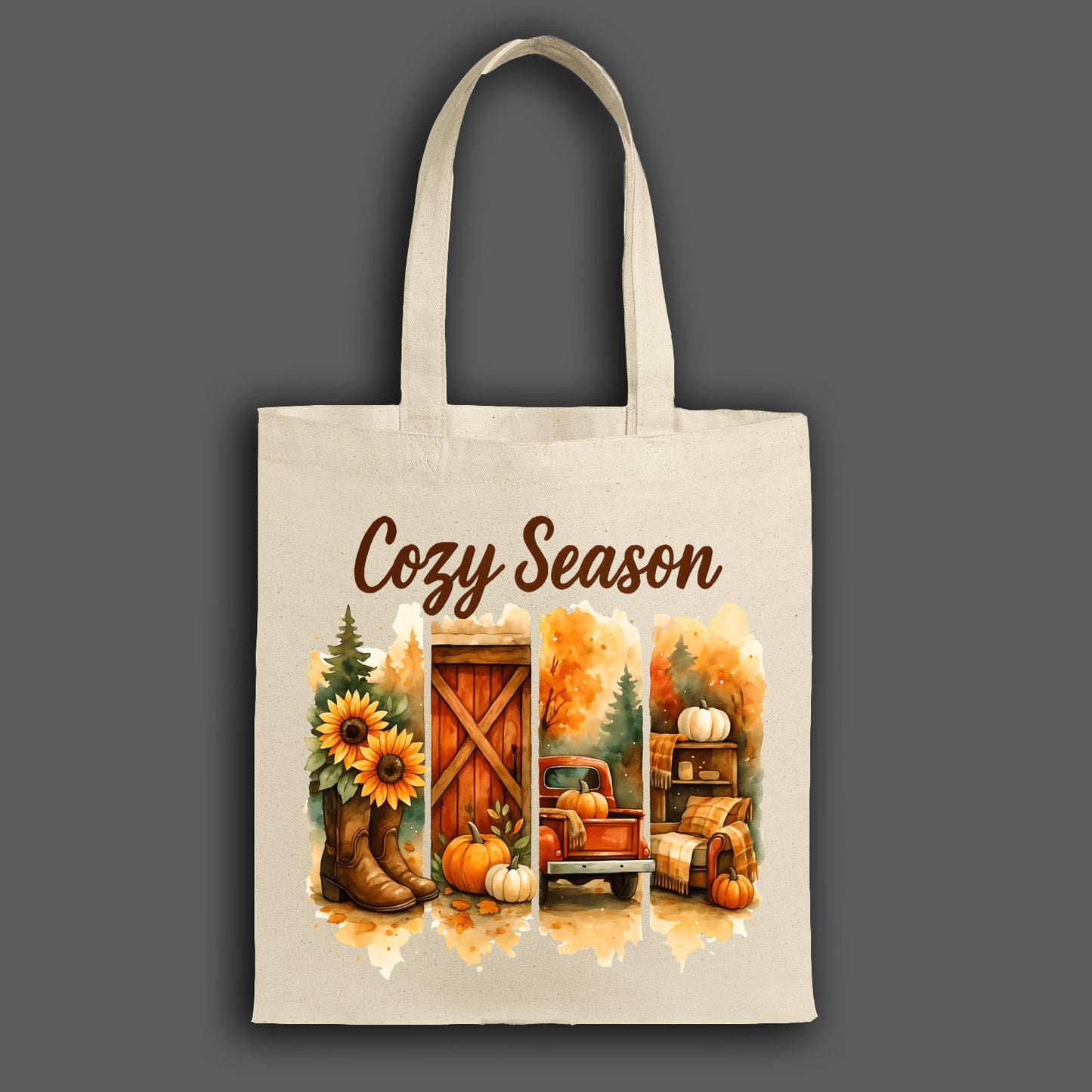 Autumn Fall Canvas Tote