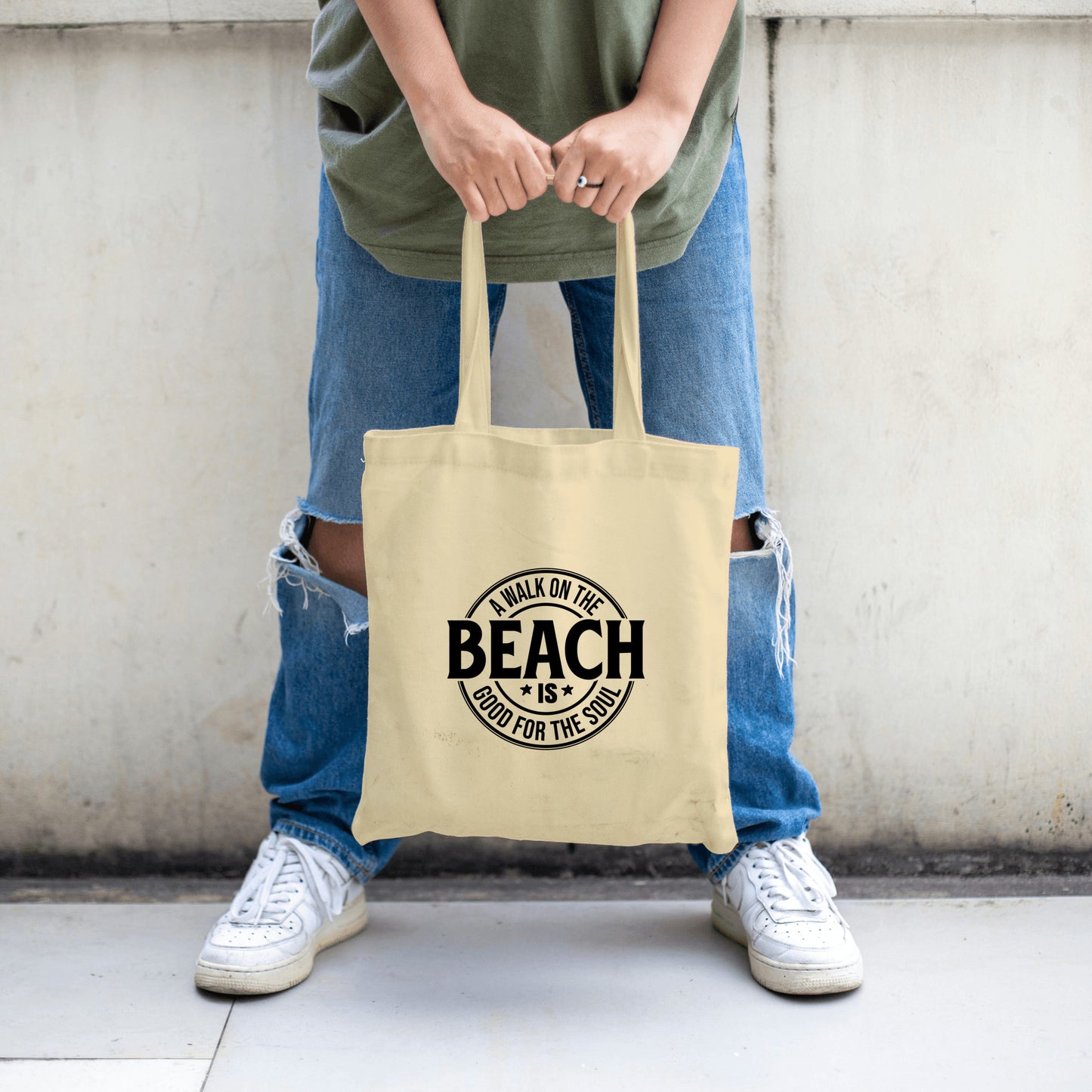Beach Bag, Seashore Canvas Tote