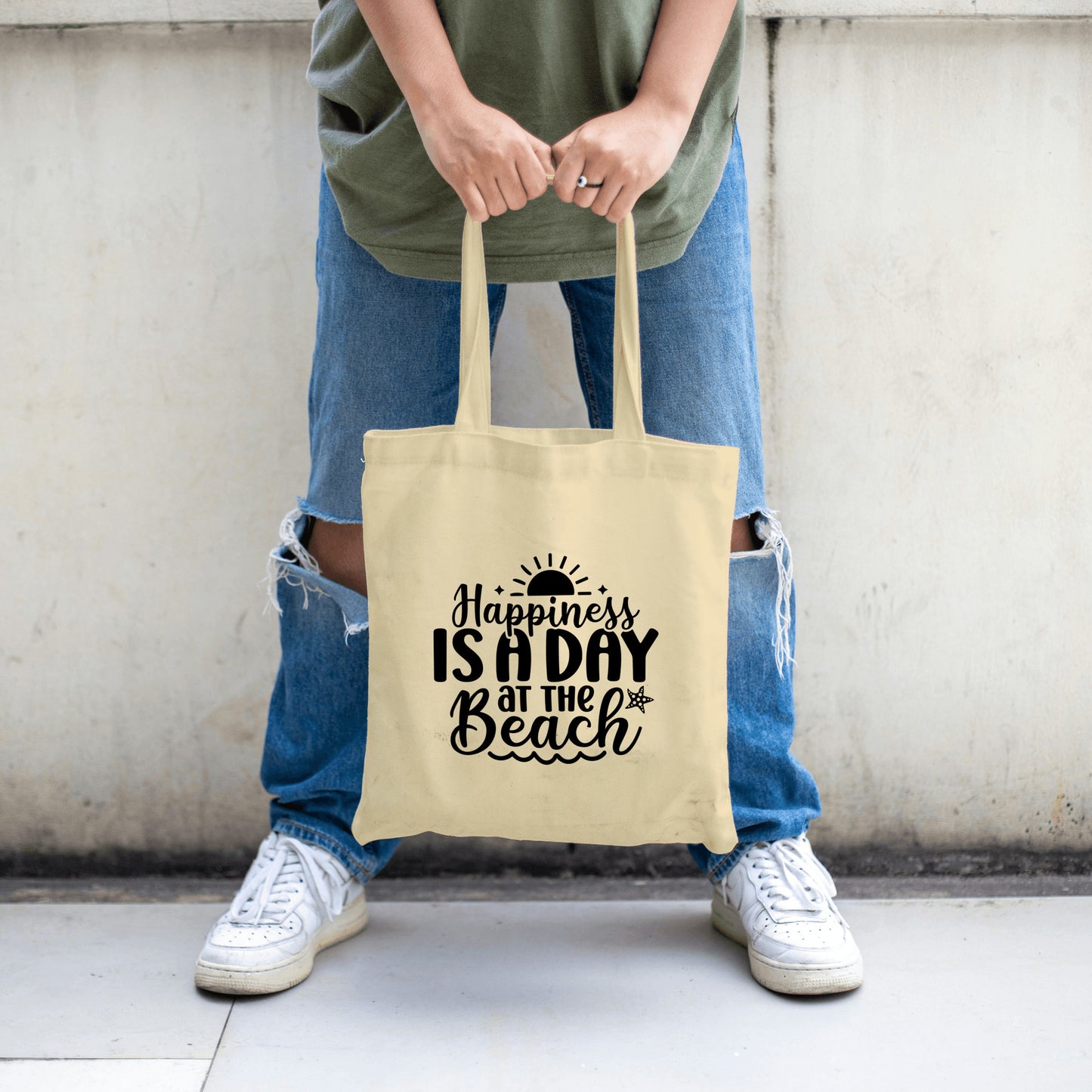 Beach Bag, Seashore Canvas Tote
