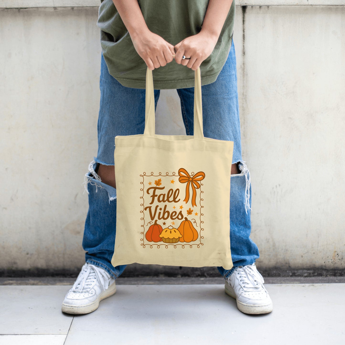 Fall Decor Tote Bag - Autumn Canvas Bag
