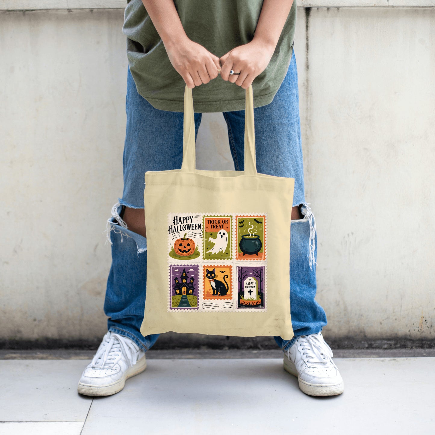 Halloween Candy Bag - Fall Canvas Bags