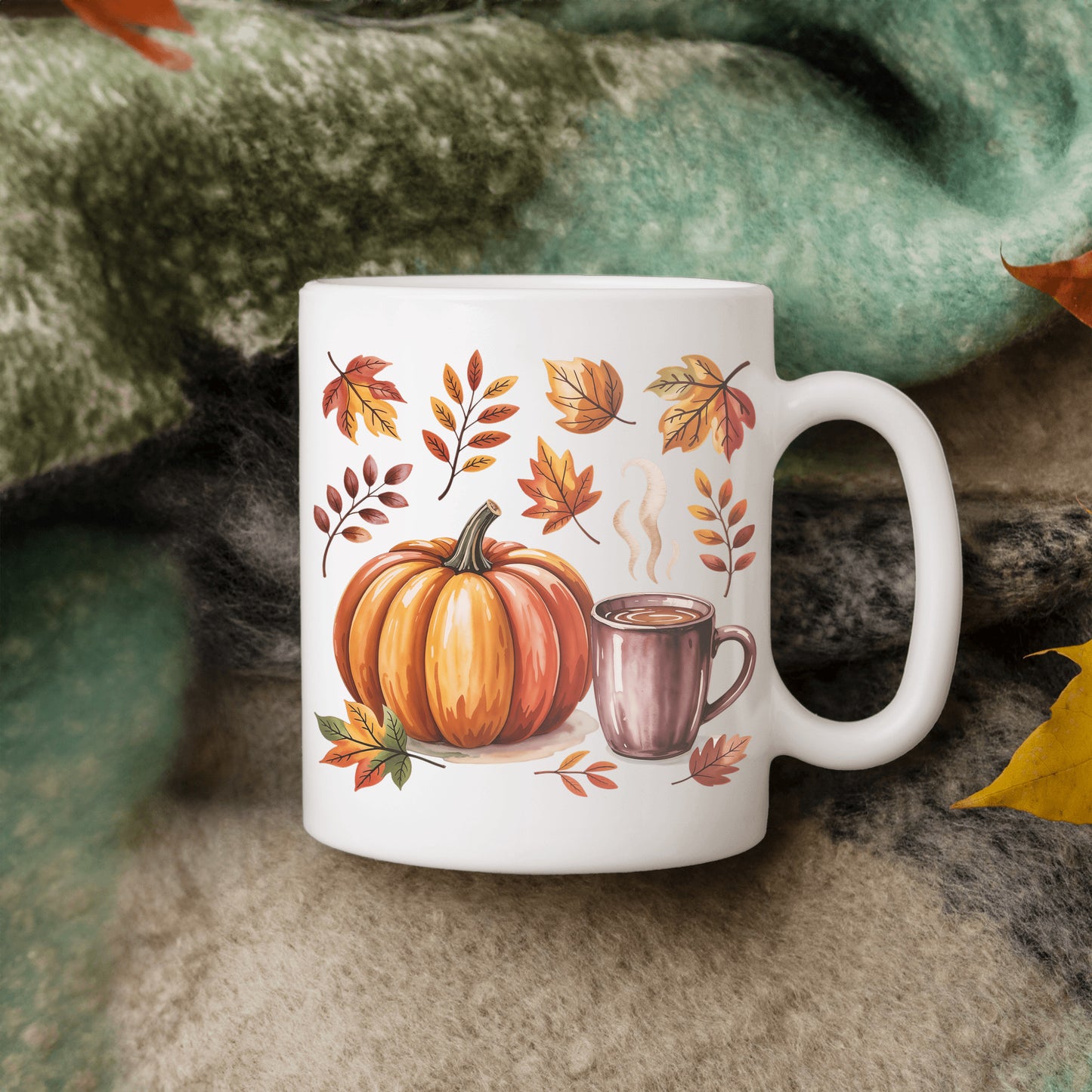 Pumpkin Thanksgiving Mug - Autumn Fall Kitchen Decor