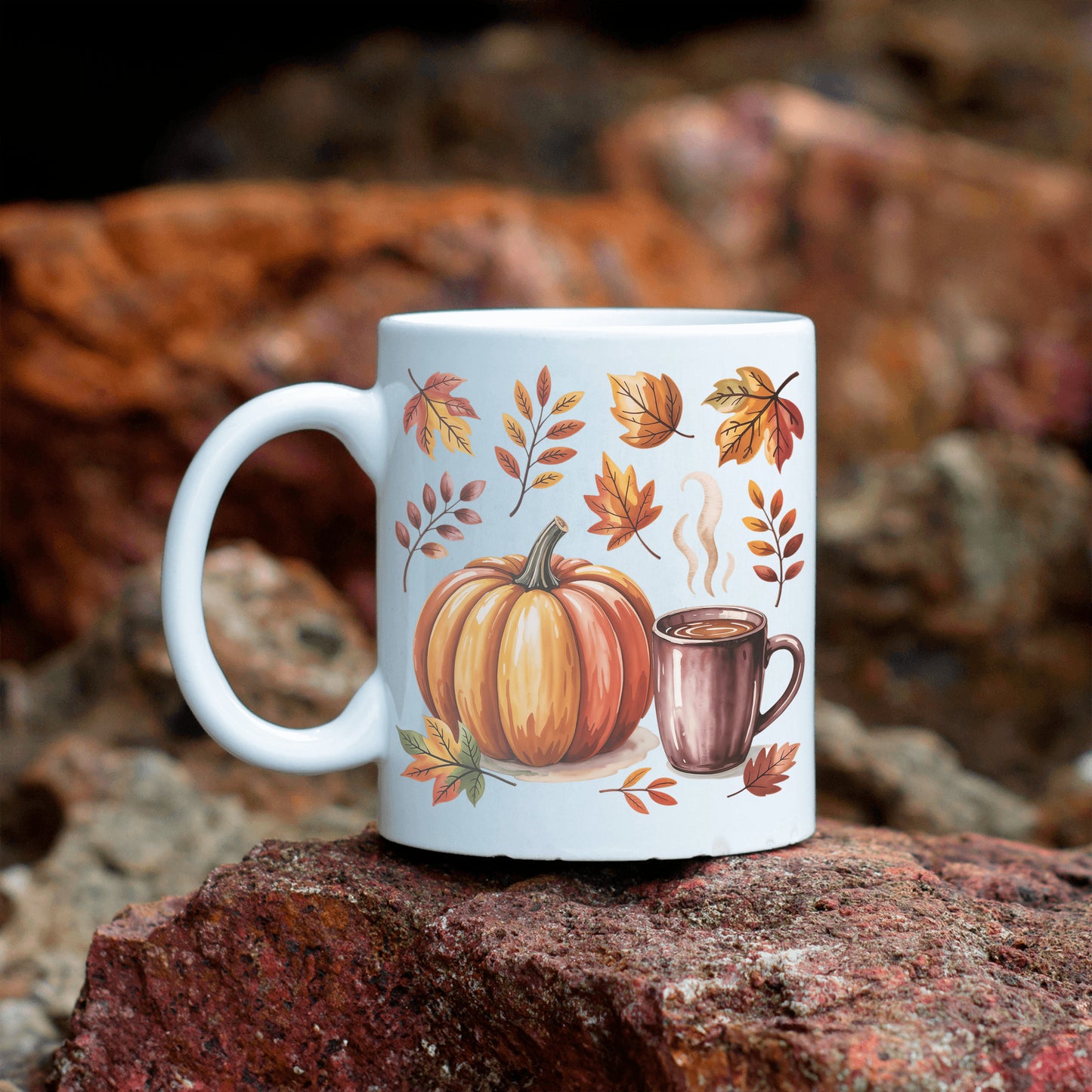 Pumpkin Thanksgiving Mug - Autumn Fall Kitchen Decor