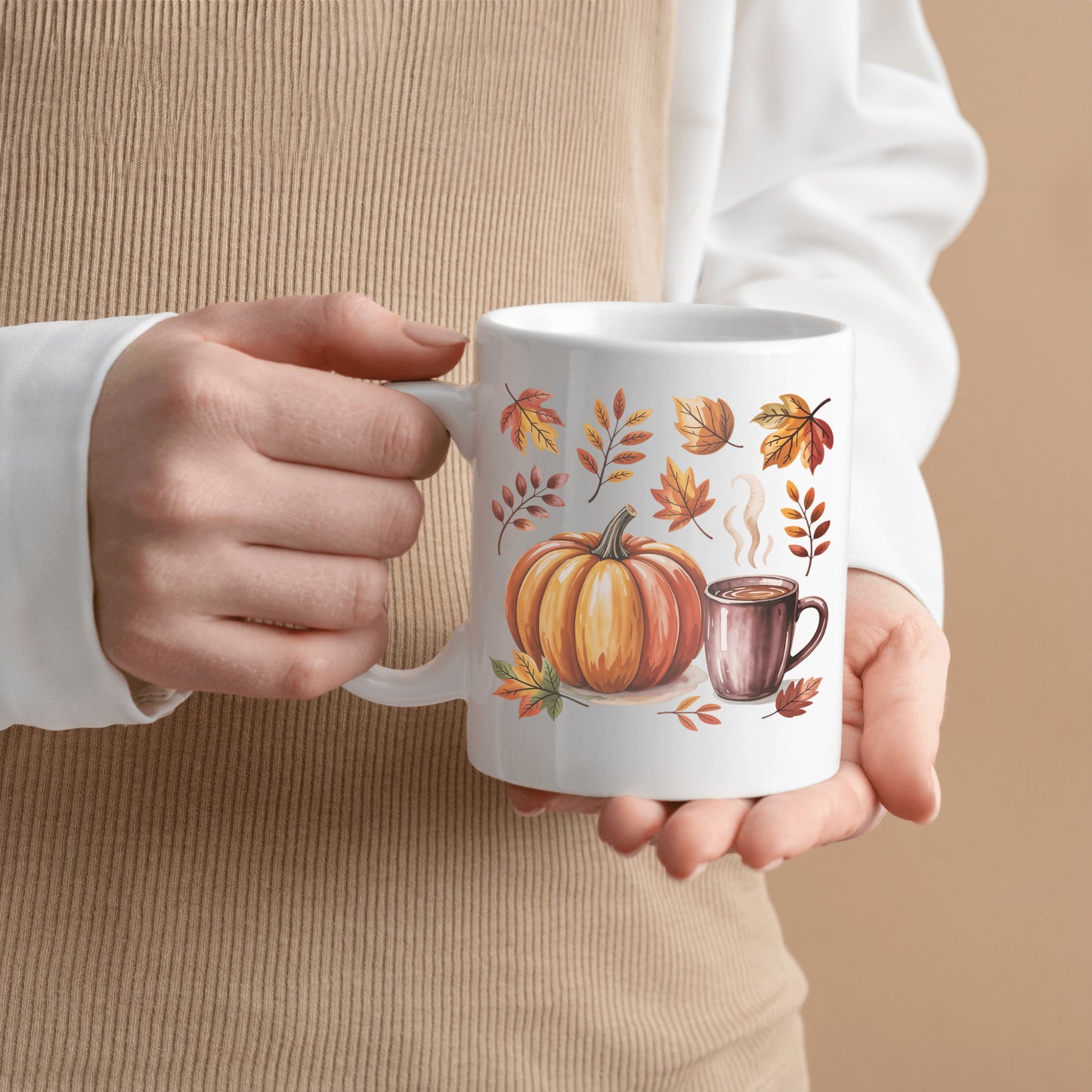 Pumpkin Thanksgiving Mug - Autumn Fall Kitchen Decor