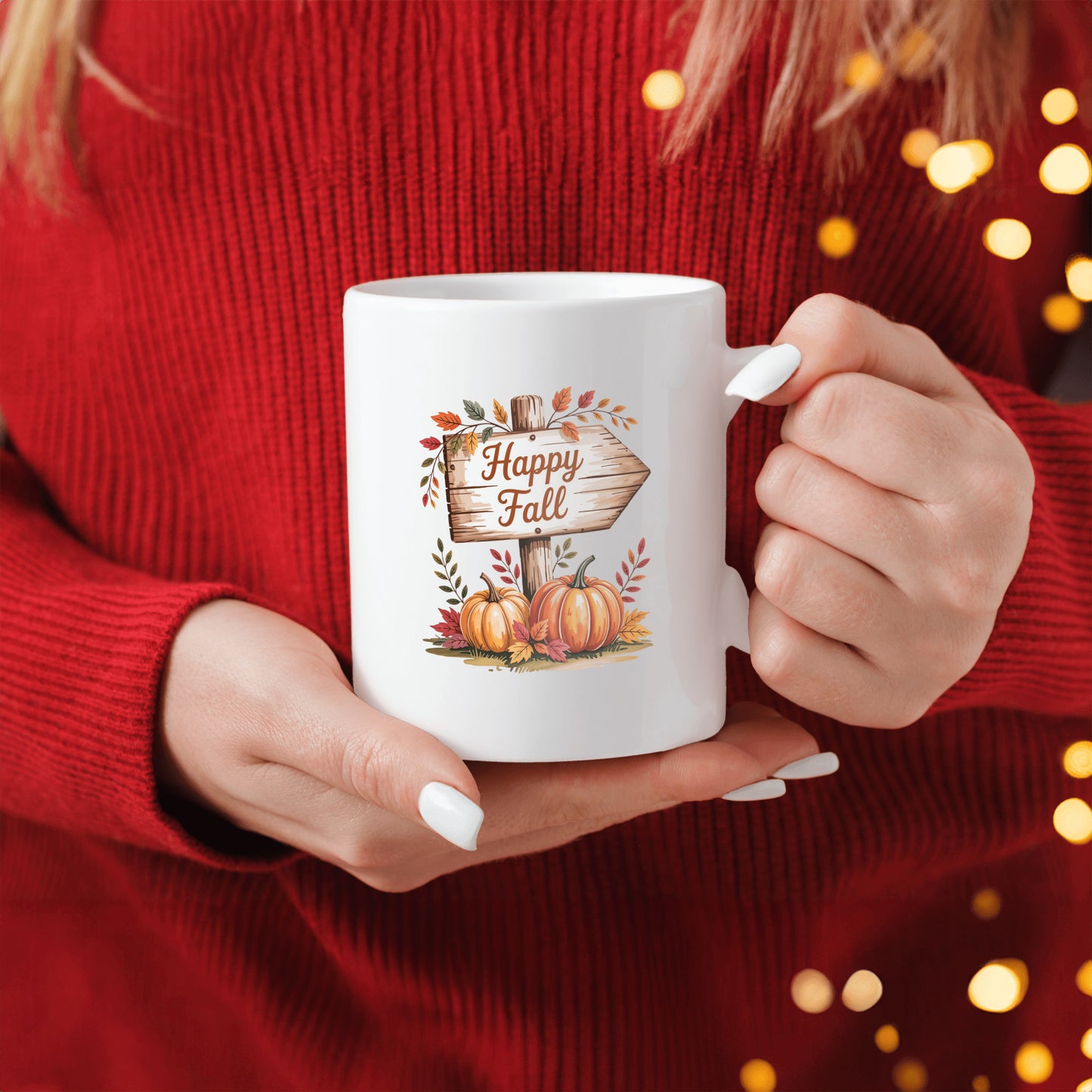 Happy Fall Mug, Autumn Home Decor