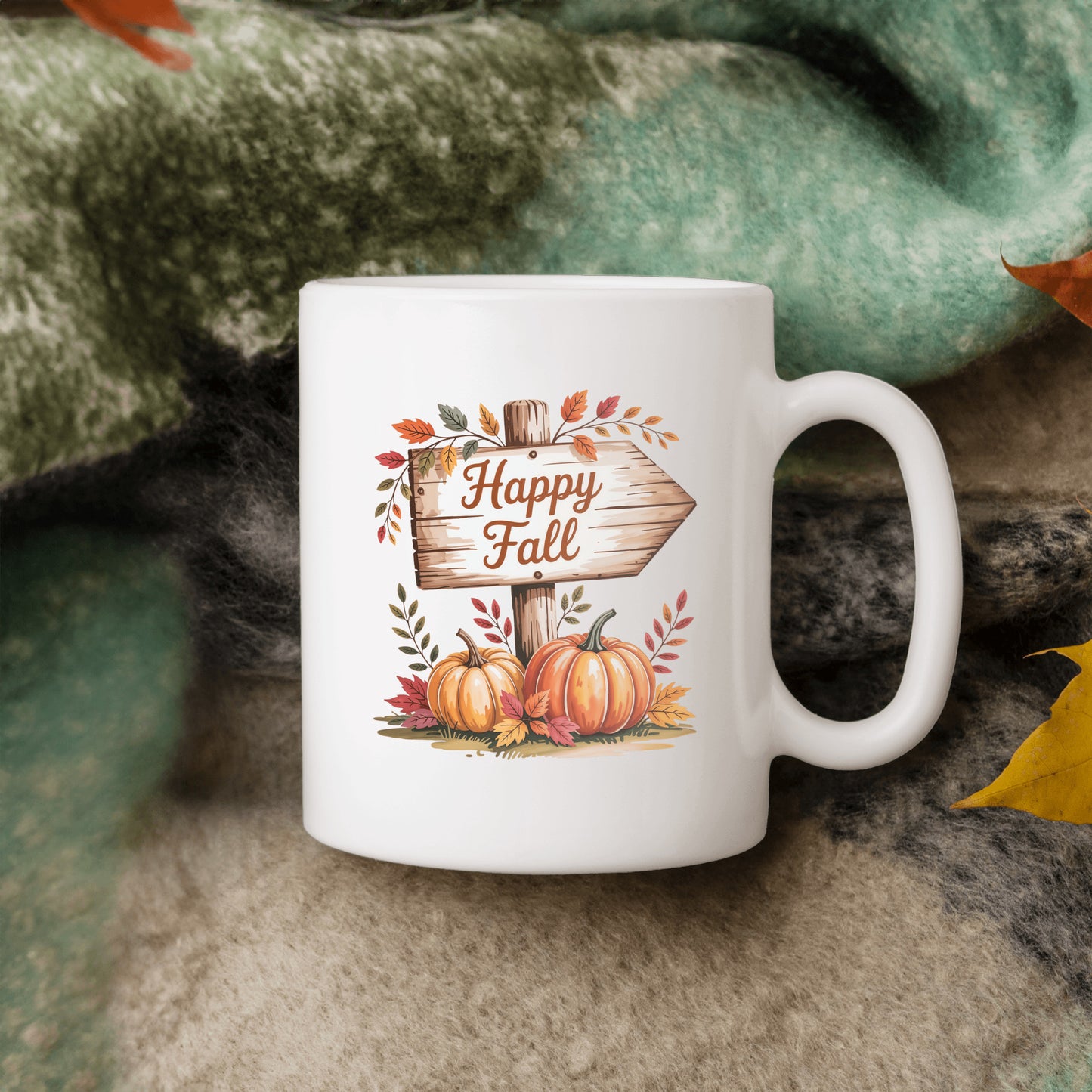 Happy Fall Mug, Autumn Home Decor