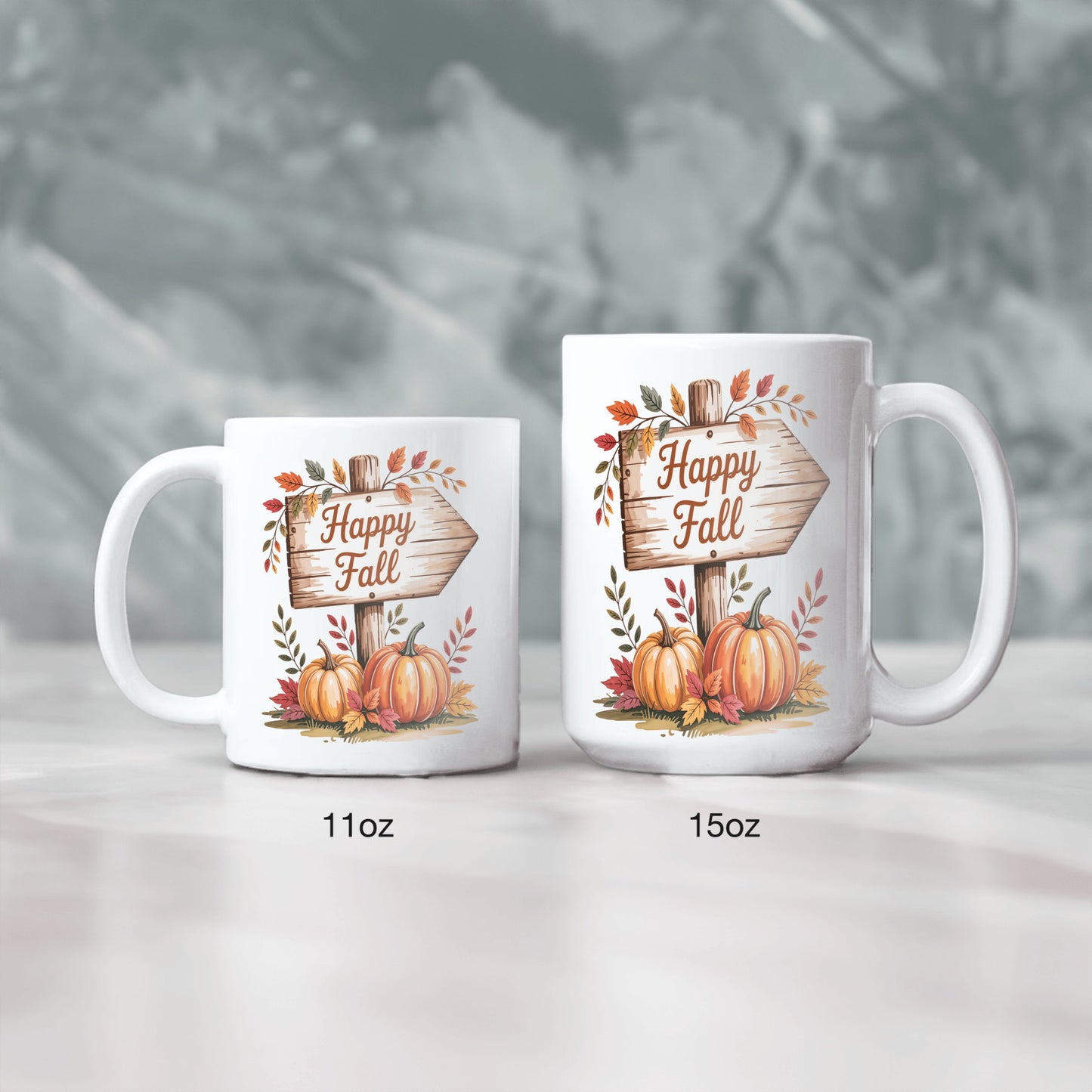 Happy Fall Mug, Autumn Home Decor