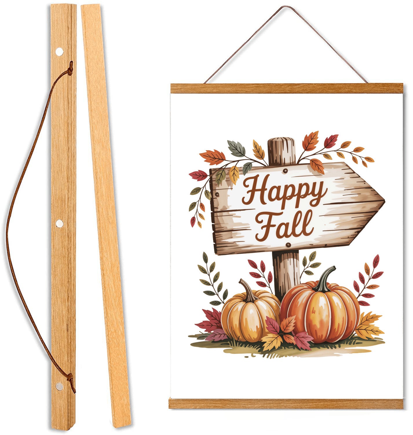 Hanging Canvas Wall Art, Fall Autumn Home Decor